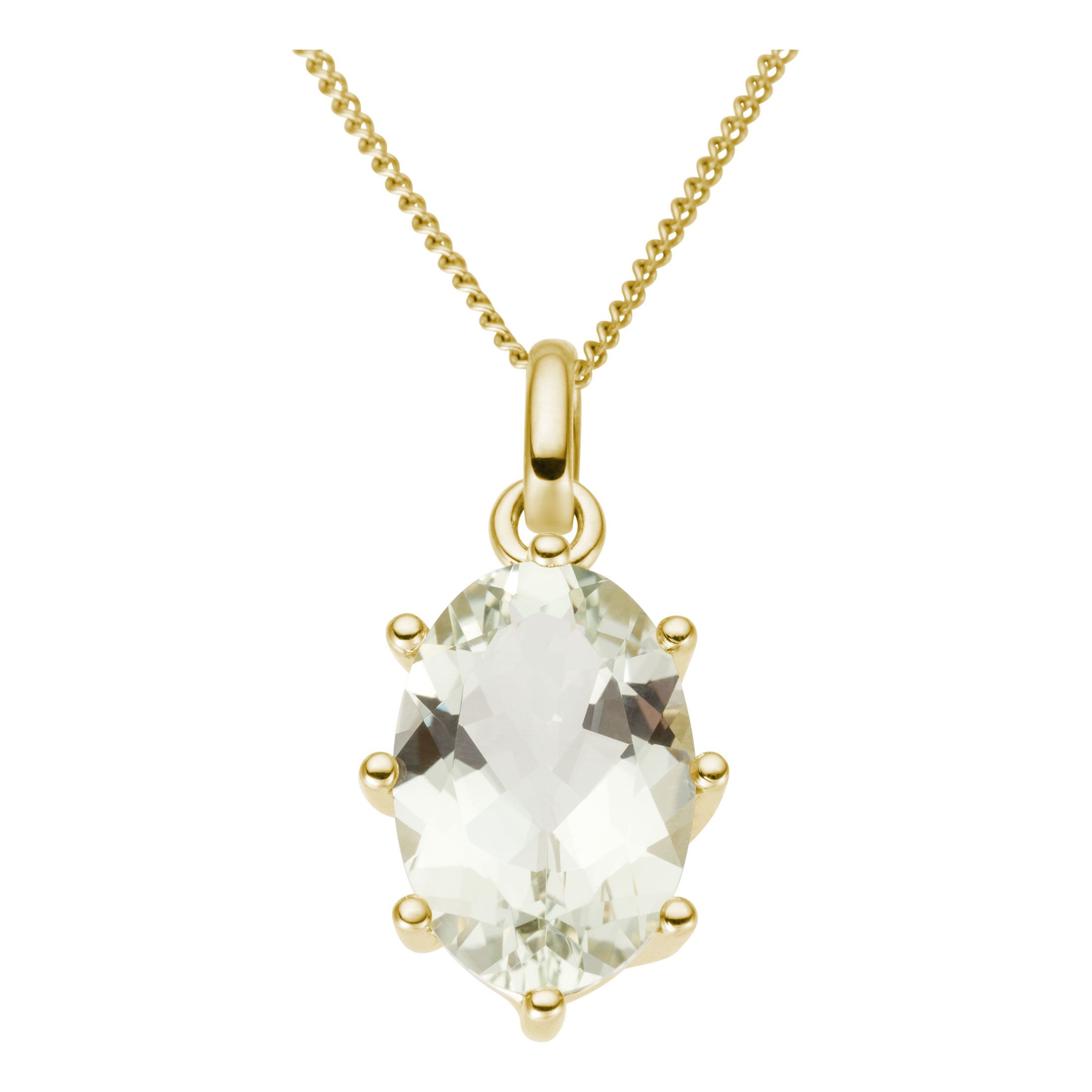 Firetti Kettenanhänger Schmuck Geschenk Gold 375 Halsschmuck Anhänger Oval, mit Amethyst