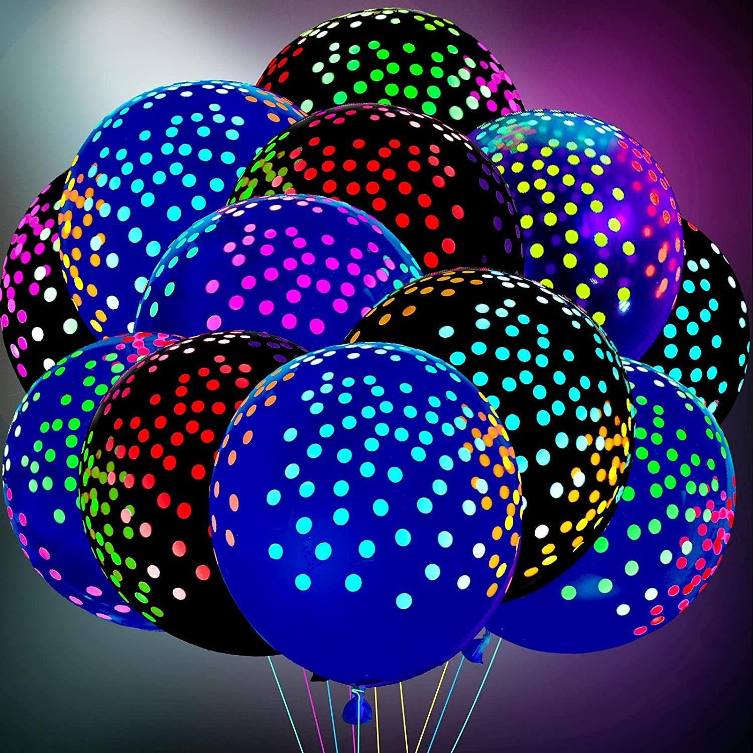 Housruse Luftballon »50 Stück Schwarzlicht Party Luftballons 12 Zoll  Schwarzlicht Fluoreszierend Mini Polka Dots Ballons Neon Latex Ballons Neon  Ballons Glow« online kaufen | OTTO
