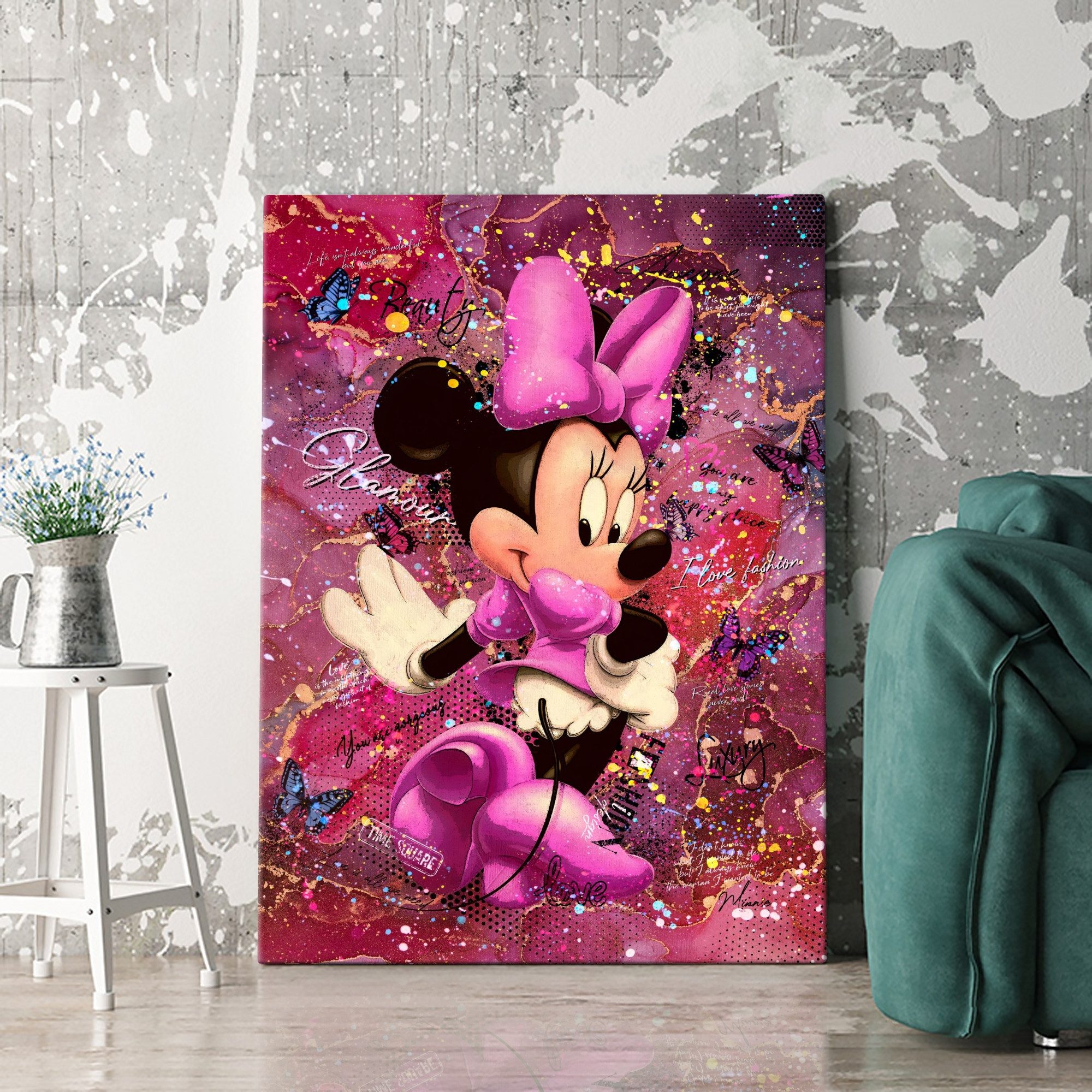 Artmazing Leinwandbild Glamour Mouse, Glamour Mouse, gesp. auf FSC Echtholz-Keilrahmen, in versch. Größen