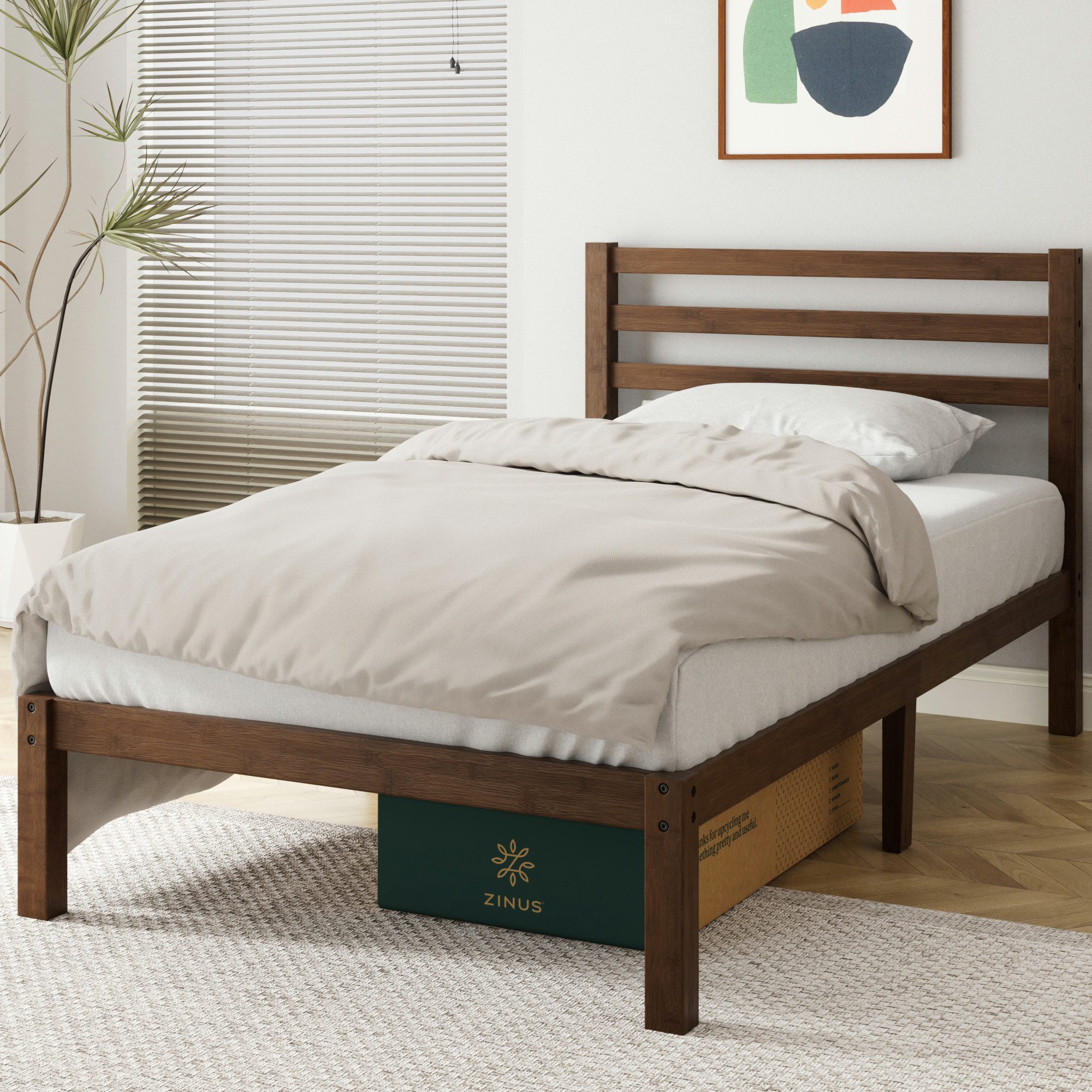 ZINUS Massivholzbett Emma Bamboo (Packung, 1-tlg., aus nachhaltigen Bambus, günstig online kaufen
