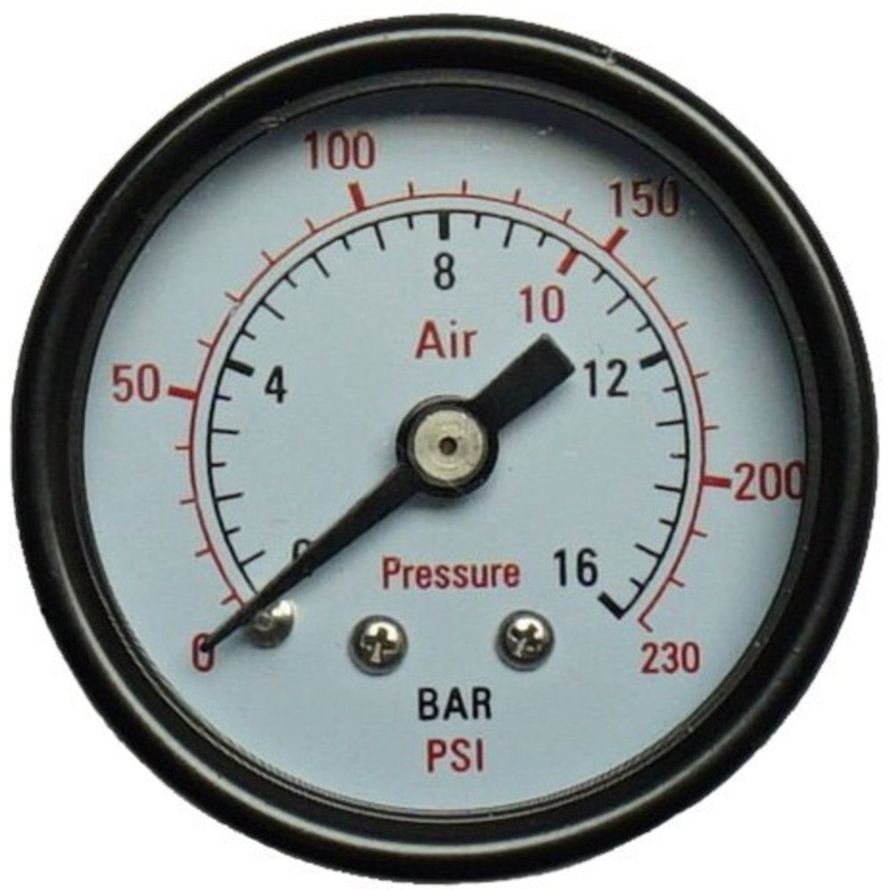 Druckluftgeräte-Set Manometer Rückseite Außengewi Anschluss 9415451 Aerotec (Manometer): Aerotec