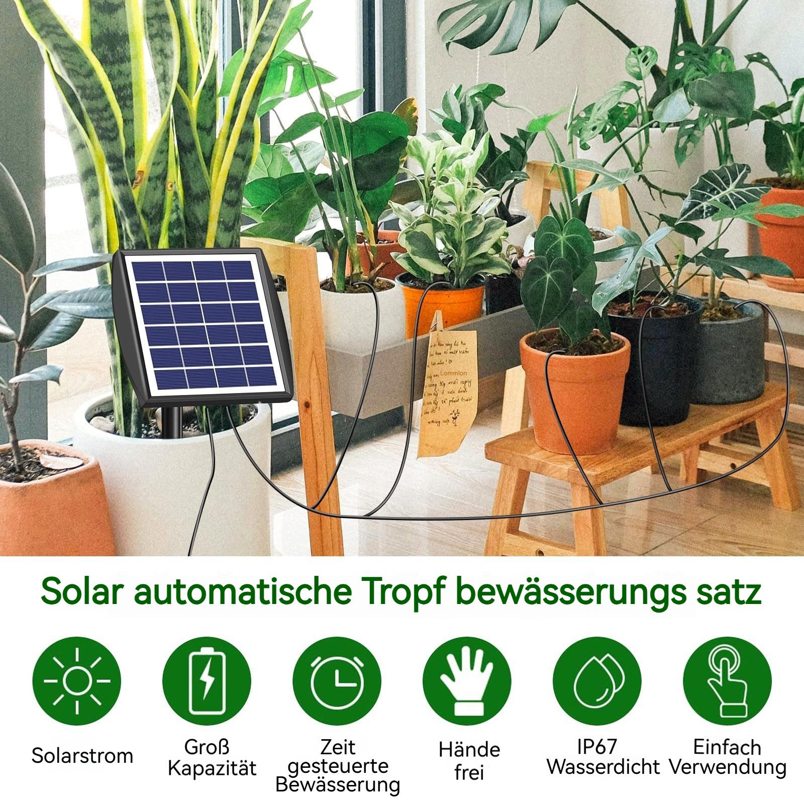 BlingBin Bewässerungssystem Solar Automatisches Gartenbewässerungssystem, ( günstig online kaufen