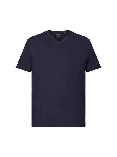 Esprit T-Shirt T-Shirt mit V-Ausschnitt aus Bio-Baumwolle (1-tlg)