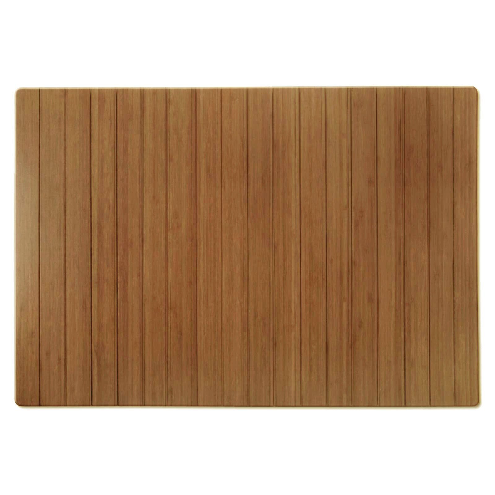 Floordirekt Bodenschutzmatte Bambus für Hartböden, Hellbraun