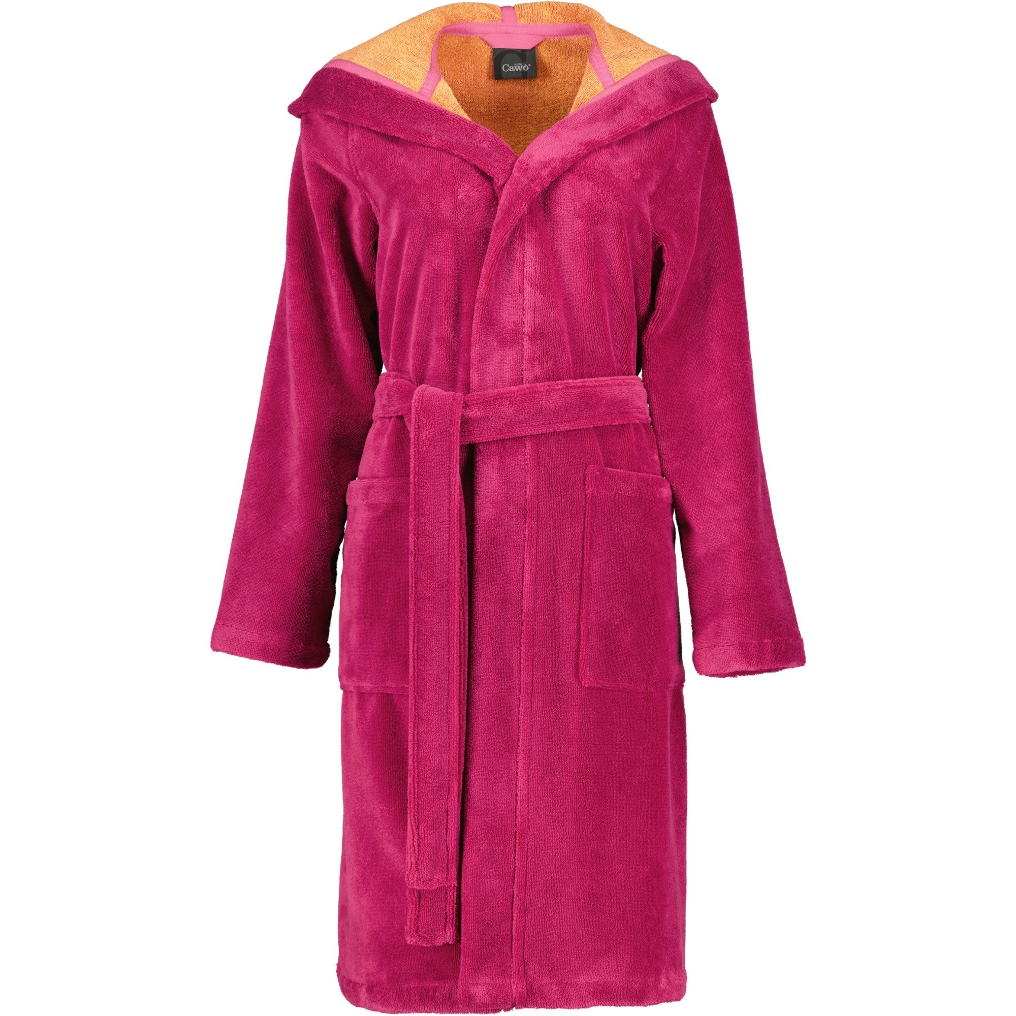 Cawö Home Damenbademantel Kapuze 845 Kimono Frottier, Kimono, 45% Baumwolle, 55% Polyester - Innenseite 100% Baumwolle