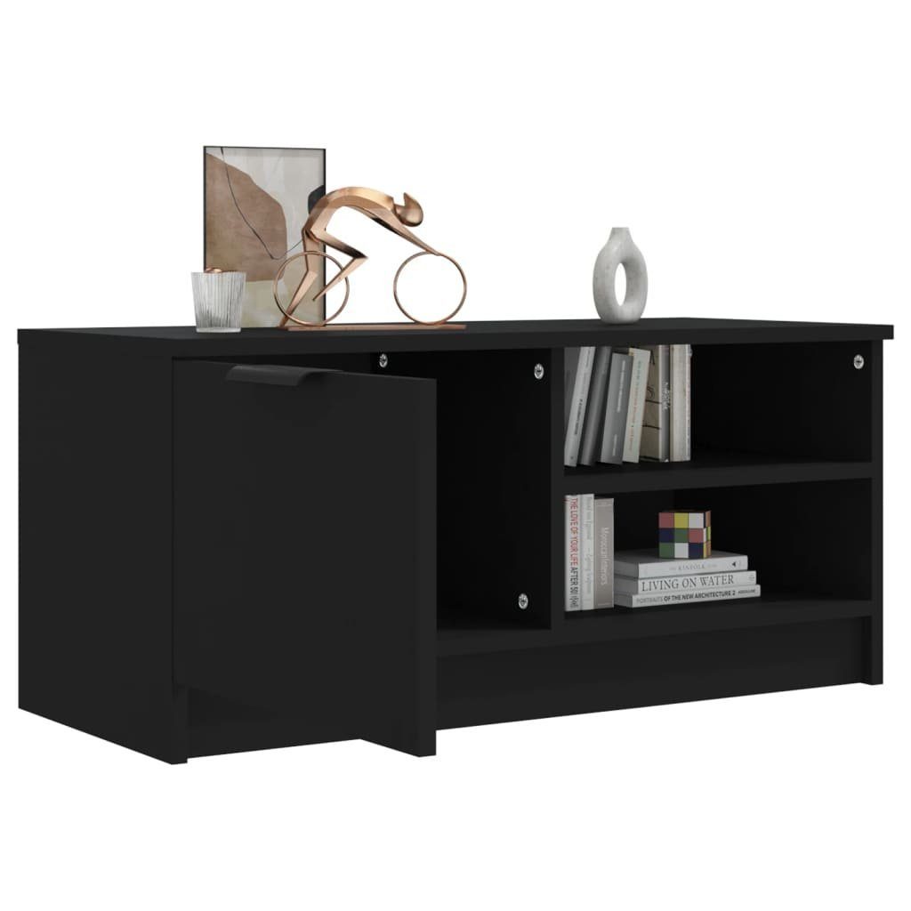 Holzwerkstoff TV-Schrank cm 80x35x36,5 Schwarz furnicato