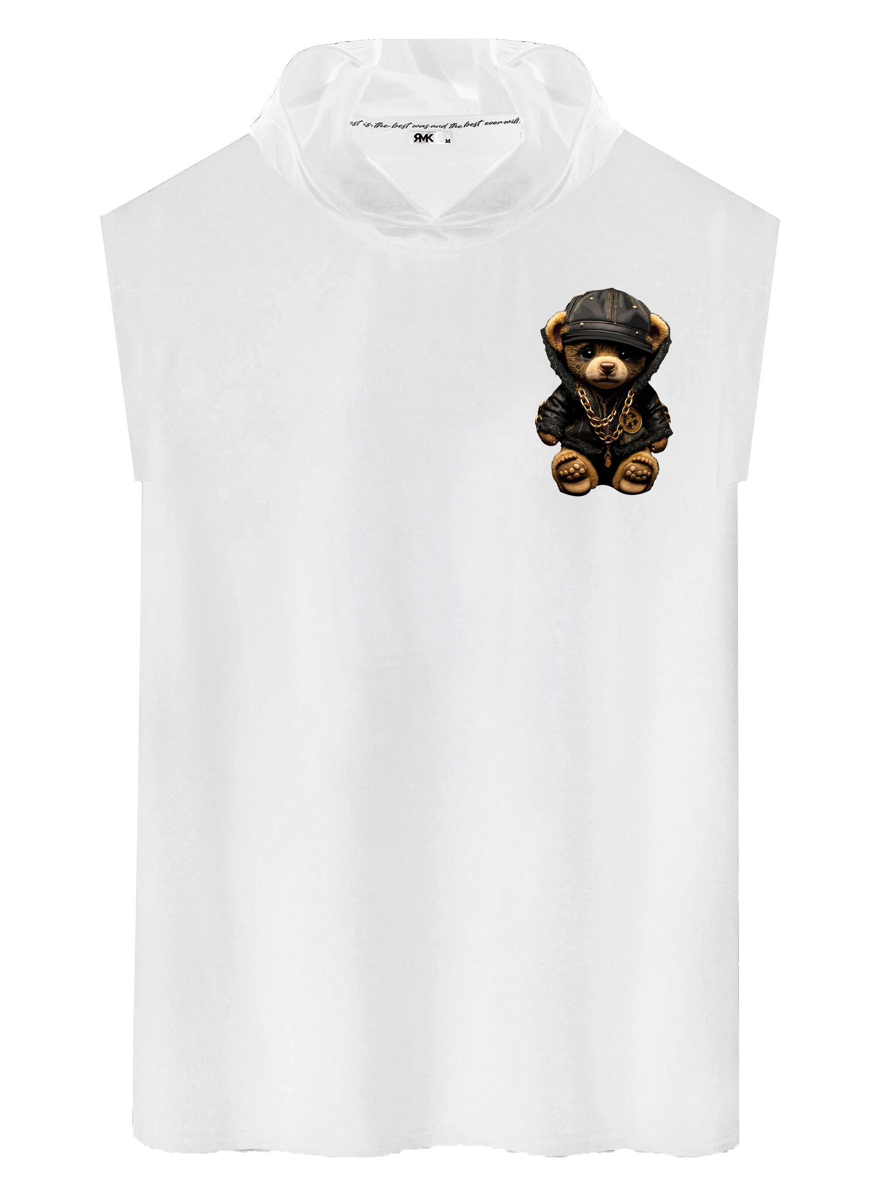 RMK Tanktop Herren Tanktop Muskelshirt Gym Ärmellos Shirt mit Teddybär Druc günstig online kaufen