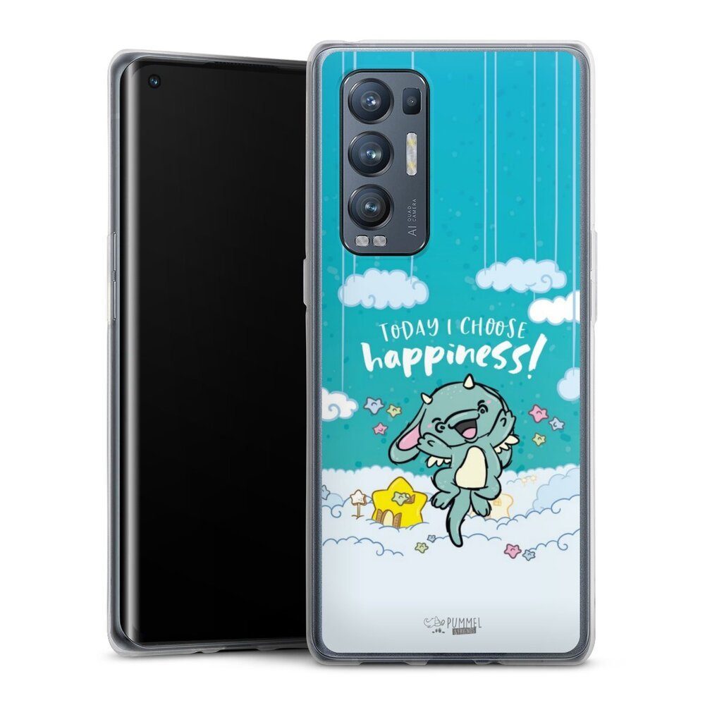 DeinDesign Handyhülle Mooh Happiness, Oppo Find X3 Neo Silikon Hülle Bumper Case Handy Schutzhülle