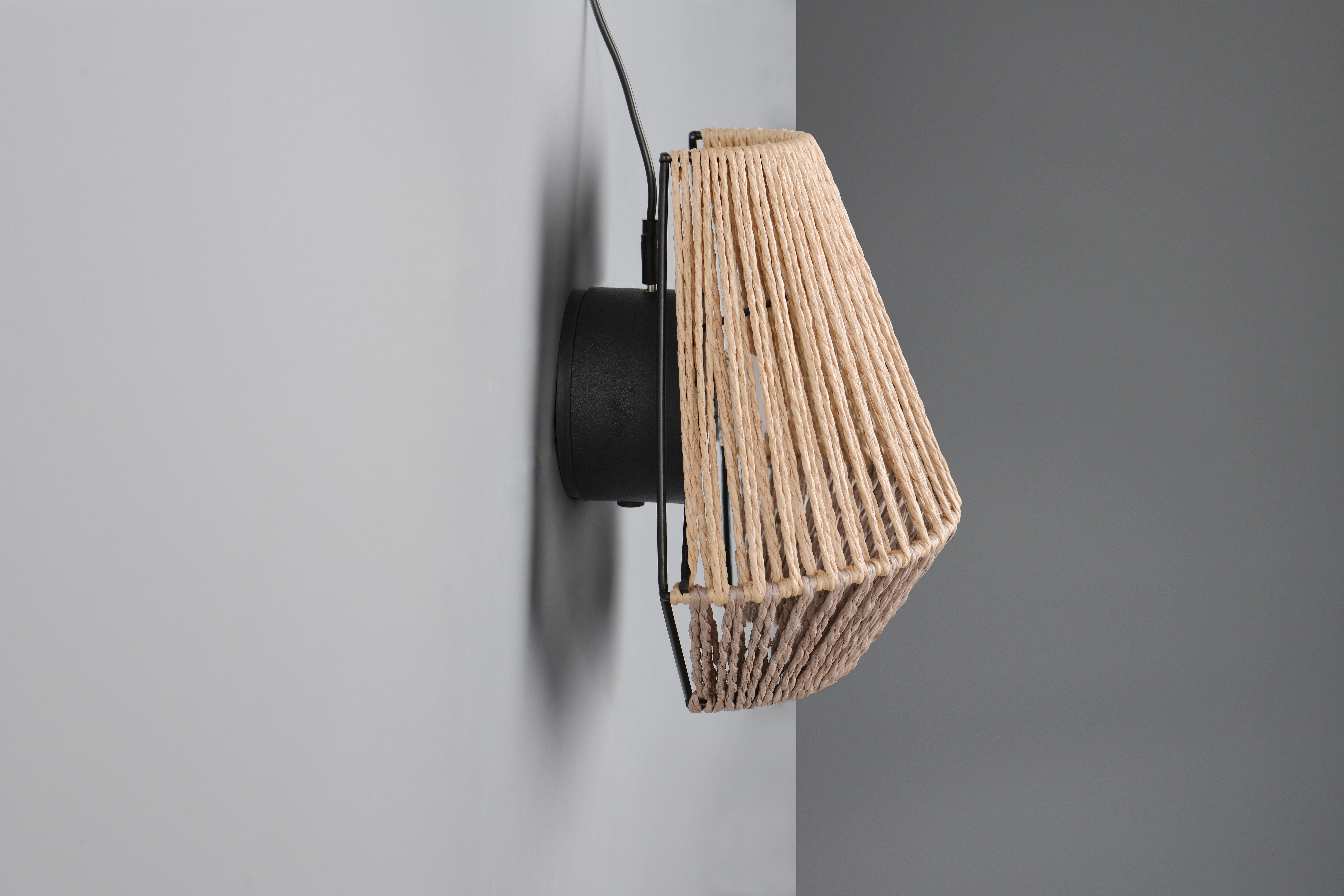 Reality Leuchten LED Wandleuchte LIRA, Akku Wandlampe, USB Ladeanschluss, 1,5W 140 Lumen 3000K warmweiß, Dimmfunktion, USB-Ladefunktion, mehrere Helligkeitsstufen, LED fest integriert, Warmweiß, Lampenschirm aus Papiergarn, Touchdimmer, max 8h Akkulaufzeit