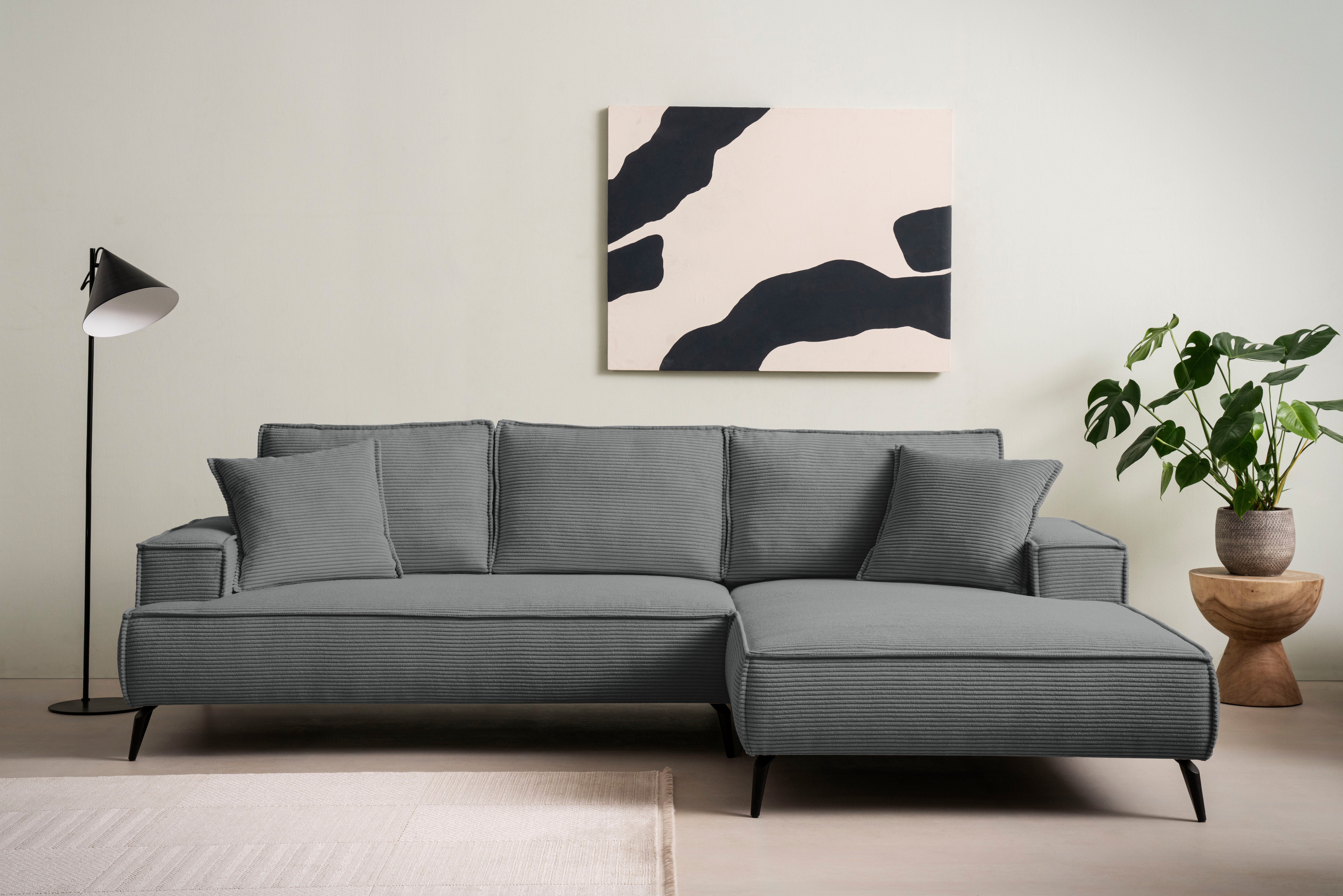 Home affaire Ecksofa TVINNU, L-Form, 275cm, in Cord und Leinenoptik, wahlwe günstig online kaufen