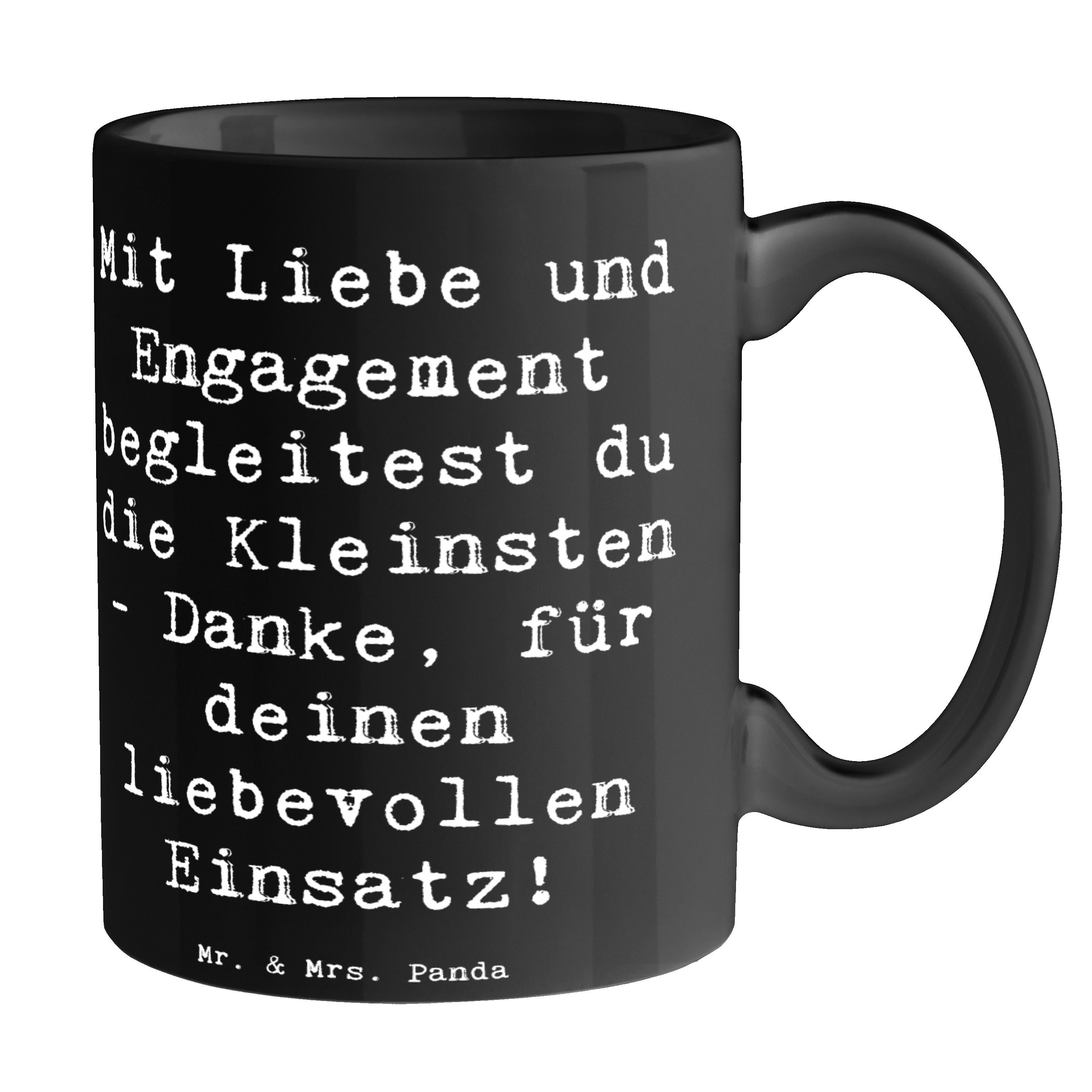 Mr. & Mrs. Panda Tasse Liebevolle Erzieher - Weiß - Geschenk, Betreuung