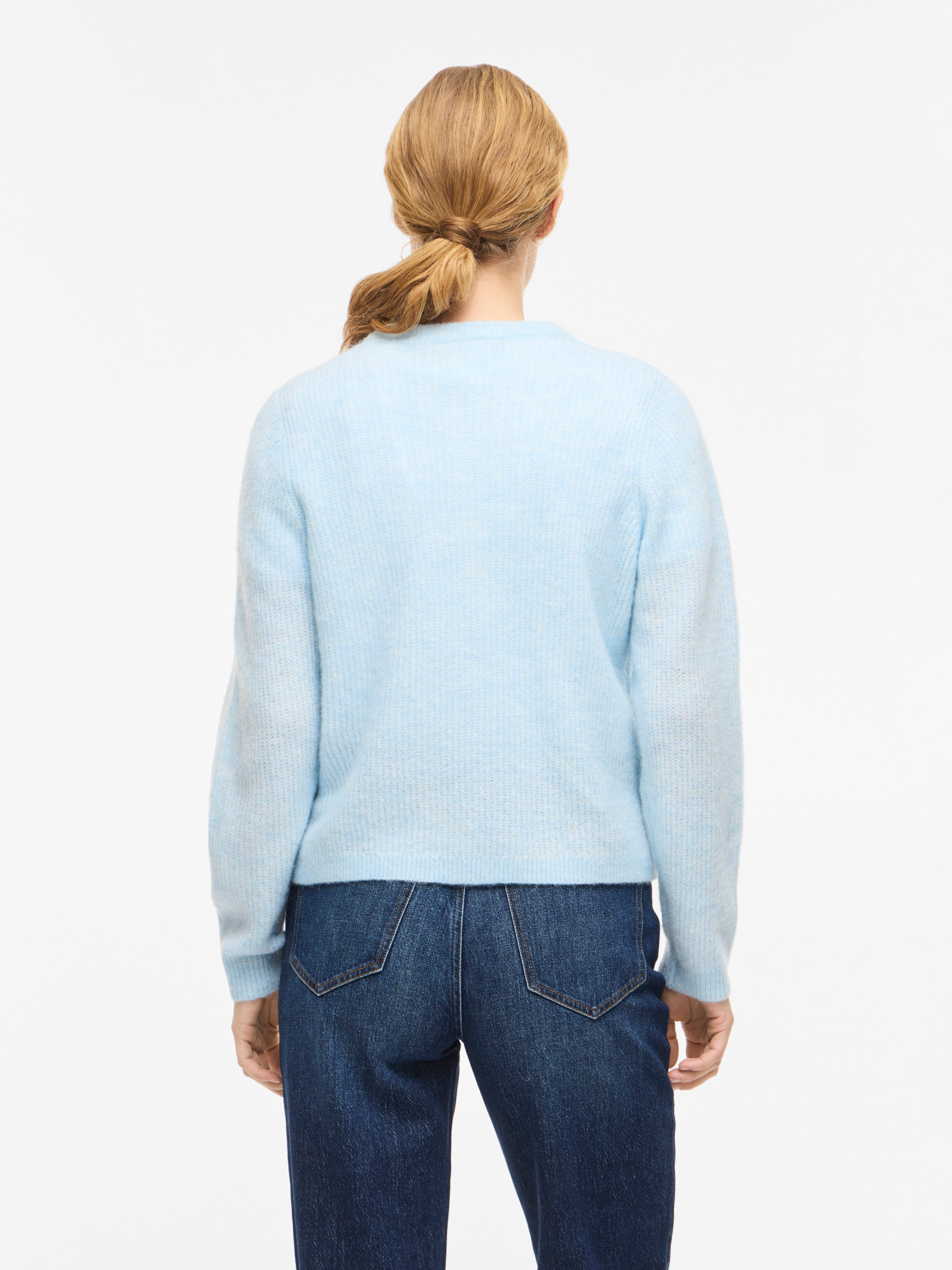 Vila Strickjacke VILORY O-NECK L/S KNIT CARDIGAN-NOOS Materialmix, regular fit