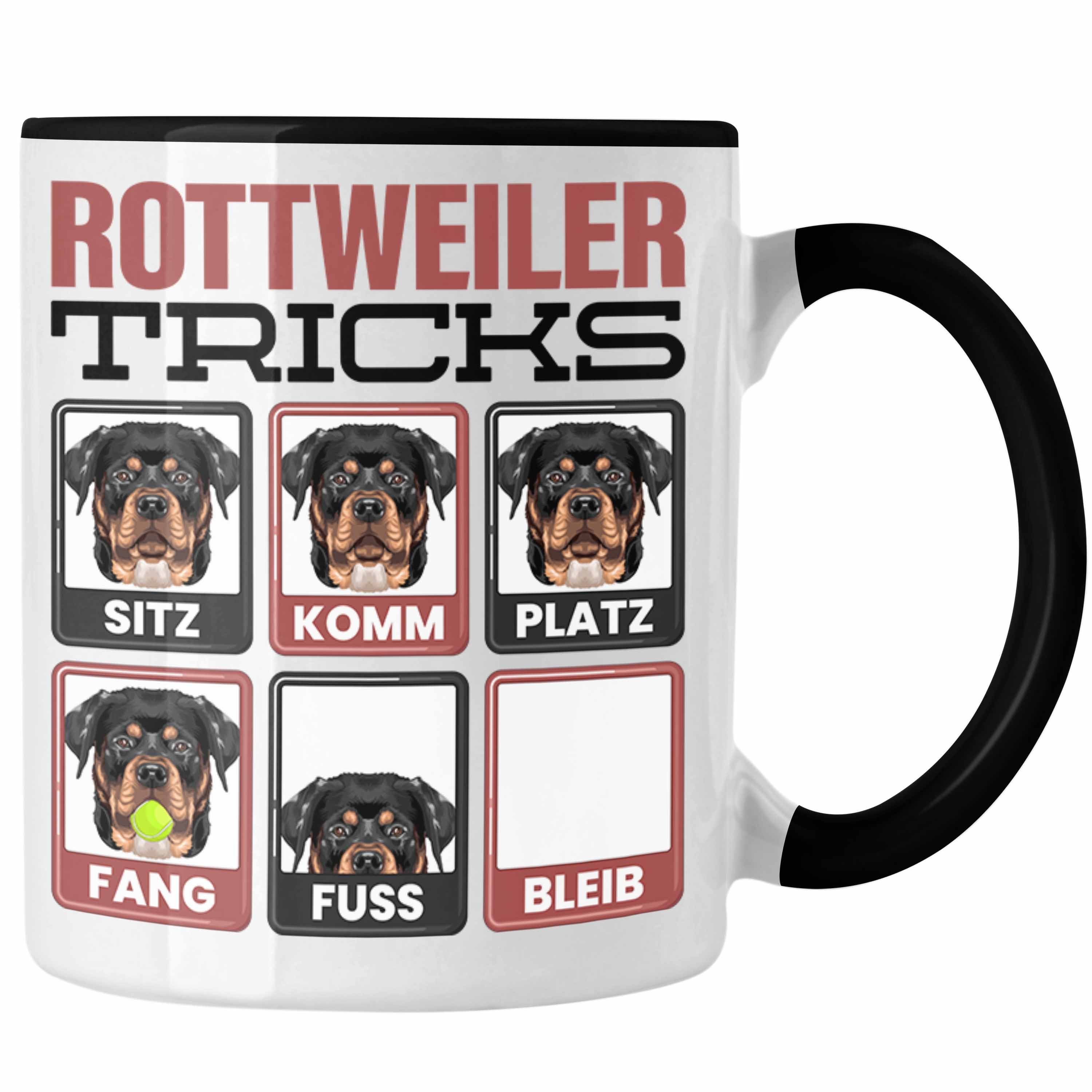 Trendation Tasse Rottweiler Besitzer Tasse Geschenk Lustiger Spruch Geschenkidee Rottwe Schwarz