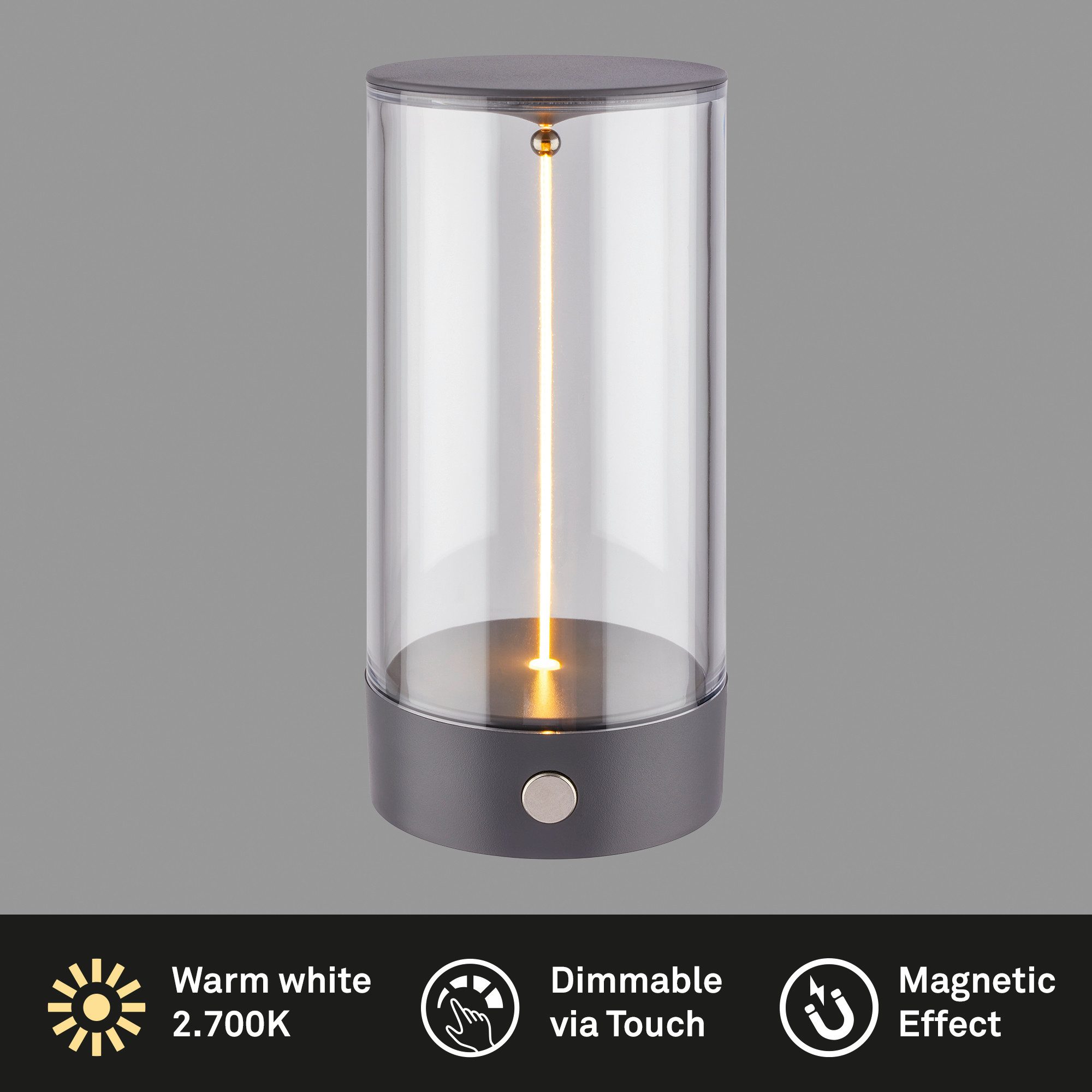 Briloner Leuchten Tischleuchte LED Tischlampe Akku USB-C Indoor Outdoor, LE günstig online kaufen