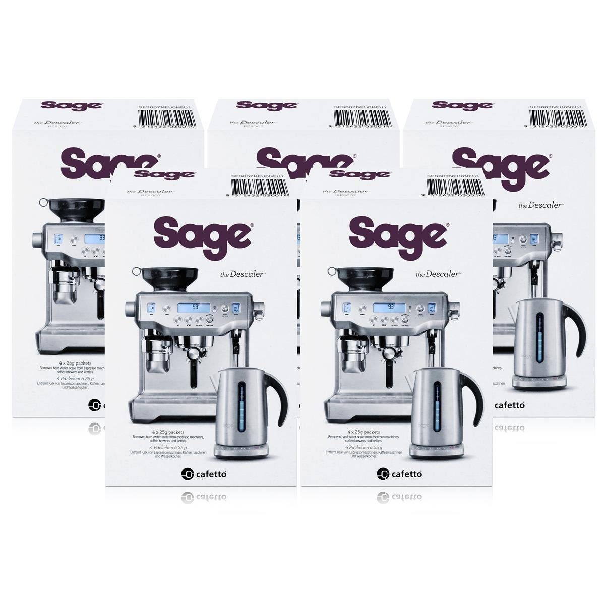 Entkalker 4x25g Appliances Sage (5er Entkalker Sage Pack) SES007