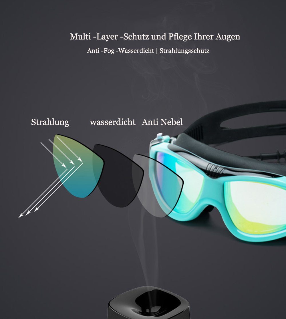 Herren UV-Schutz Anti Nebel schwarz GelldG Polarisiert Damen, für Schwimmbrille Schwimmbrille und