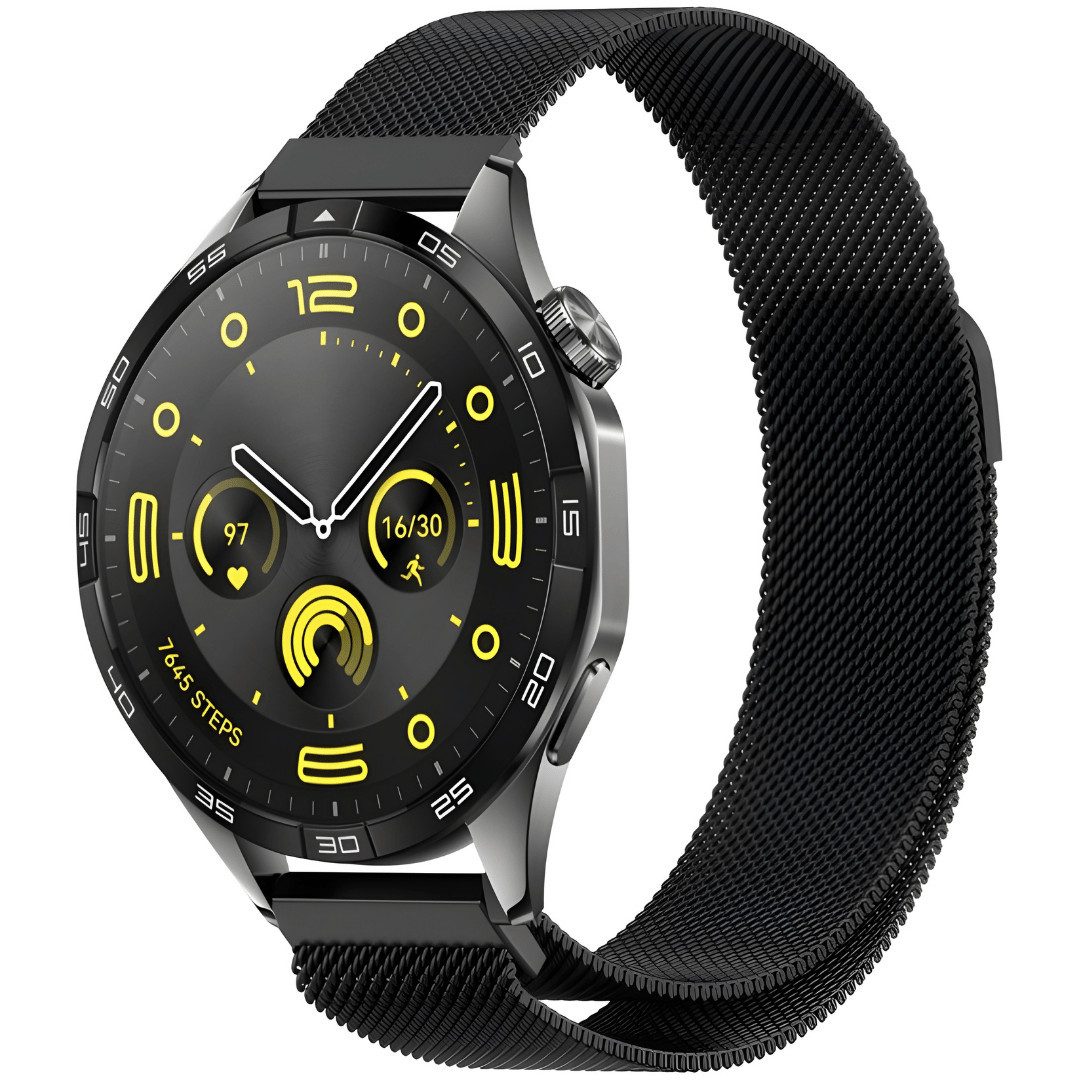 SmartUP Smartwatch-Armband für Huawei Watch GT4 46mm / 41mm Metall Milanese Edelstahl Ersatzband, rostfreier Edelstahl, zeitloses Design
