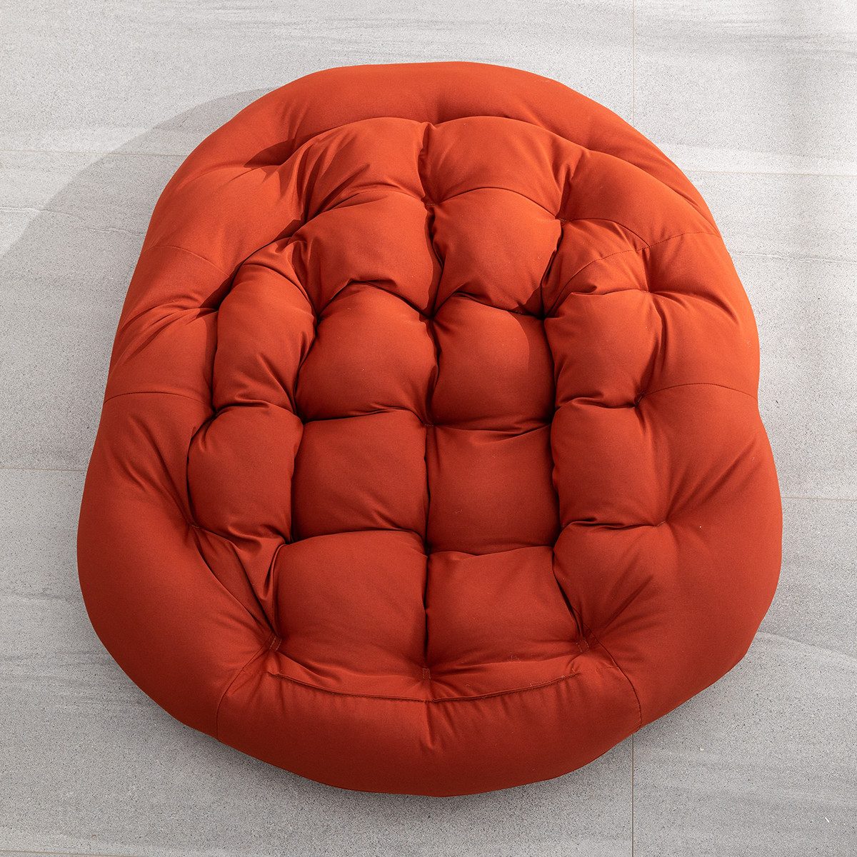 XDeer Schaukelstuhl Schaukelstuhl mit Gepolsterte Kissen Outdoor Relaxsessel, Schaukelsessel für Veranda Wohnzimmer Terrasse Garten Orange