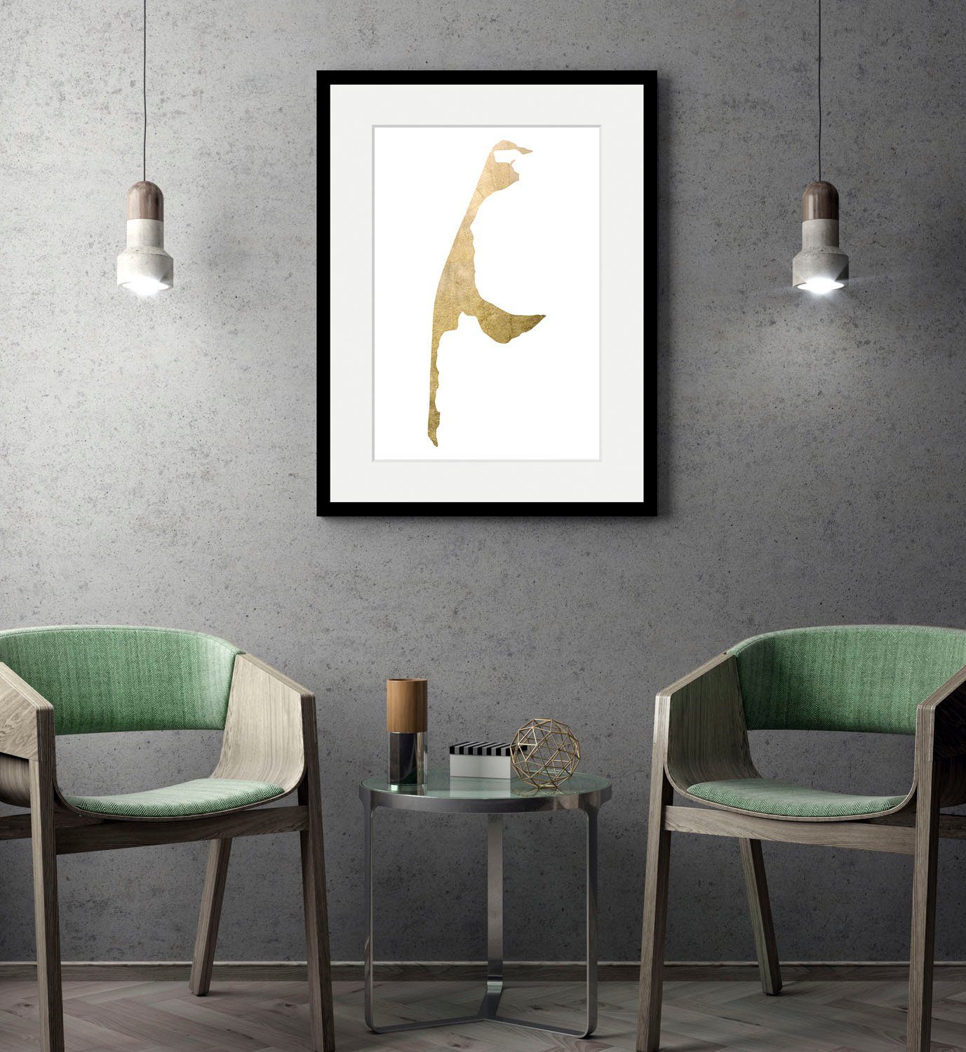 queence Bild SYLT, Deutschland, Stadt, Städte (1 St), HD Premium Poster-Druck inkl. Holzrahmen