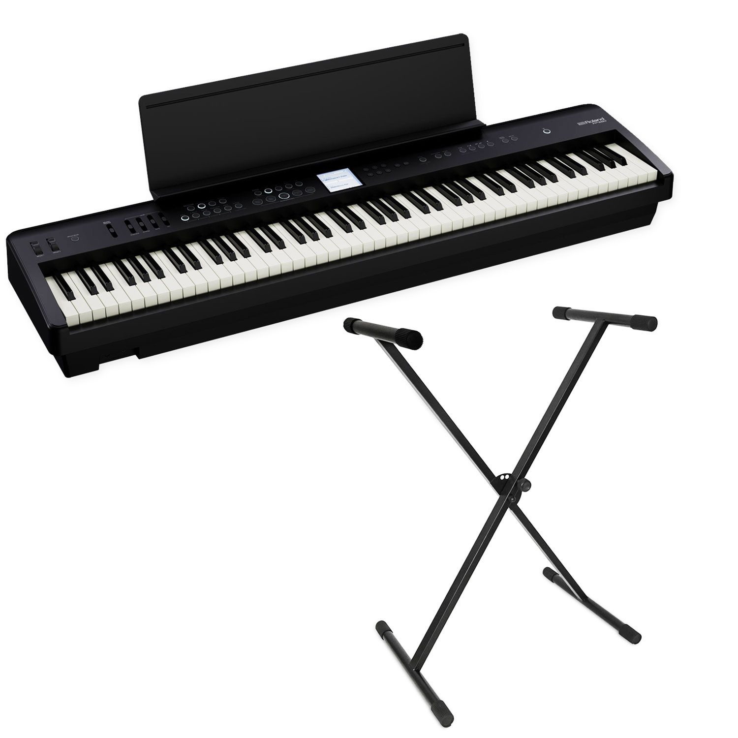 Roland Audio Stage-Piano Roland Keyboard FP-E50 Stage Piano mit Keyboard-Stativ (Digital Piano, Vorteils-Set mit Keyboard-Stativ), Vorteils-Set mit Keyboard-Stativ