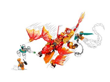 LEGO® Konstruktionsspielsteine LEGO® NINJAGO - Kais Feuerdrache EVO, (Set, 204 St)