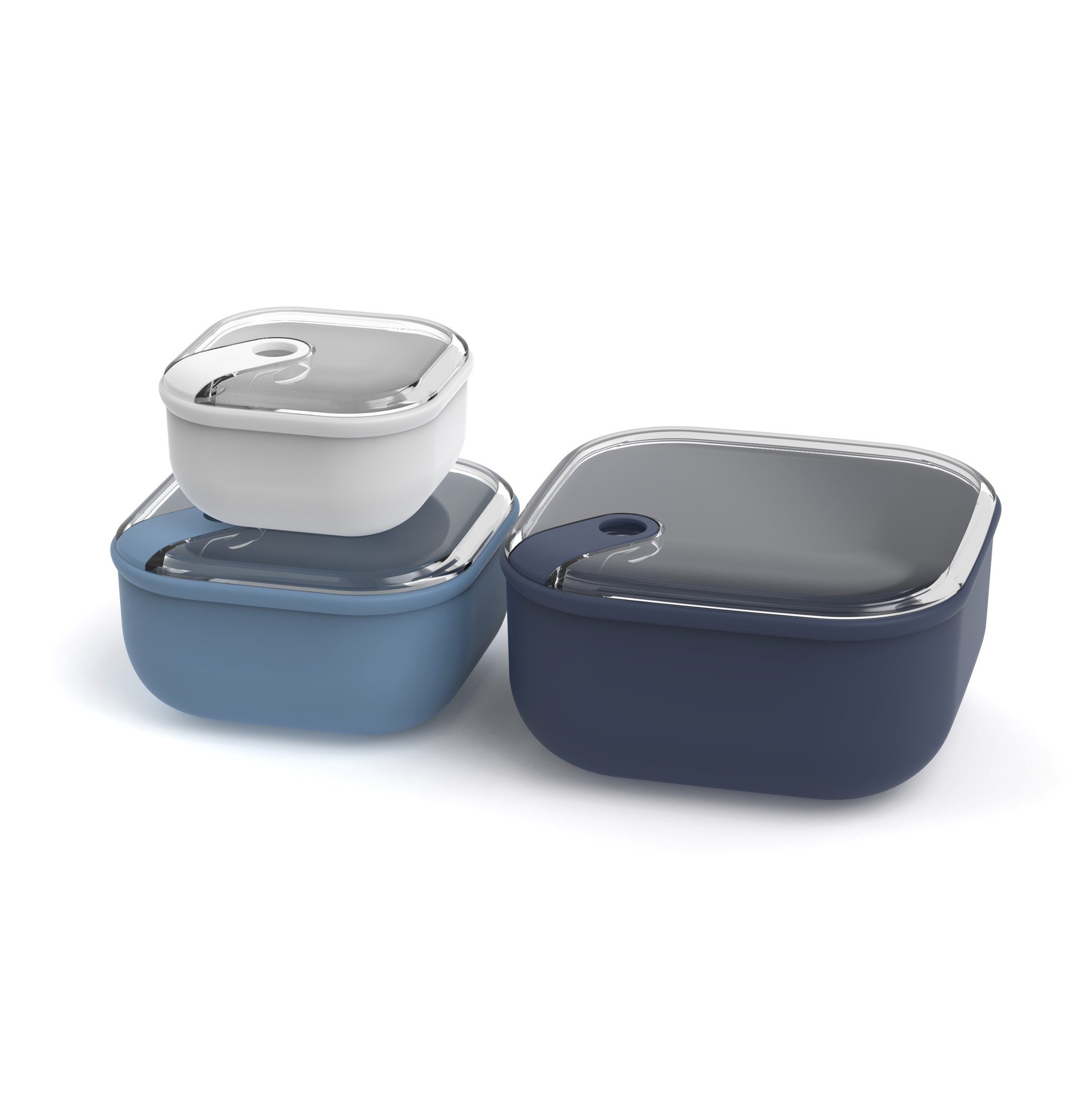 ROTHO Aufbewahrungssystem 3er- Set Lunchboxenset ELA, Lebensmittelechter Kunststoff, (3er-Set, Lunchboxenset), auslaufsicher und luftdicht