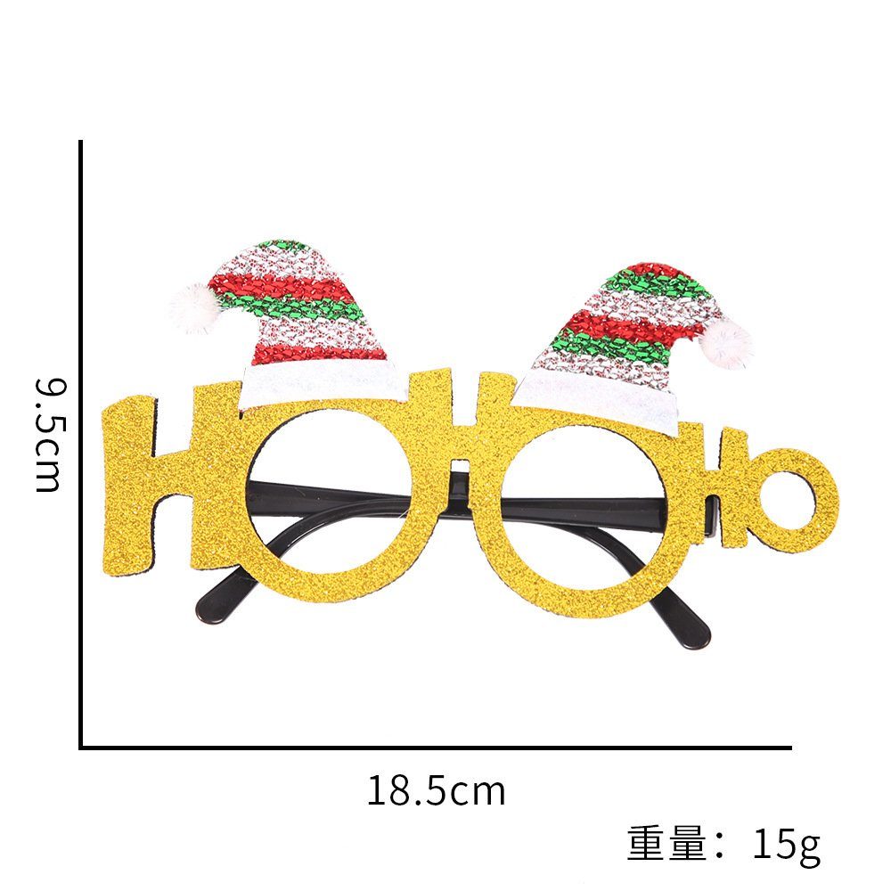 Blusmart Fahrradbrille Neuartiger Weihnachts-Brillenrahmen, Glänzende Weihnachtsmann-Brille 27 | Fahrradbrillen