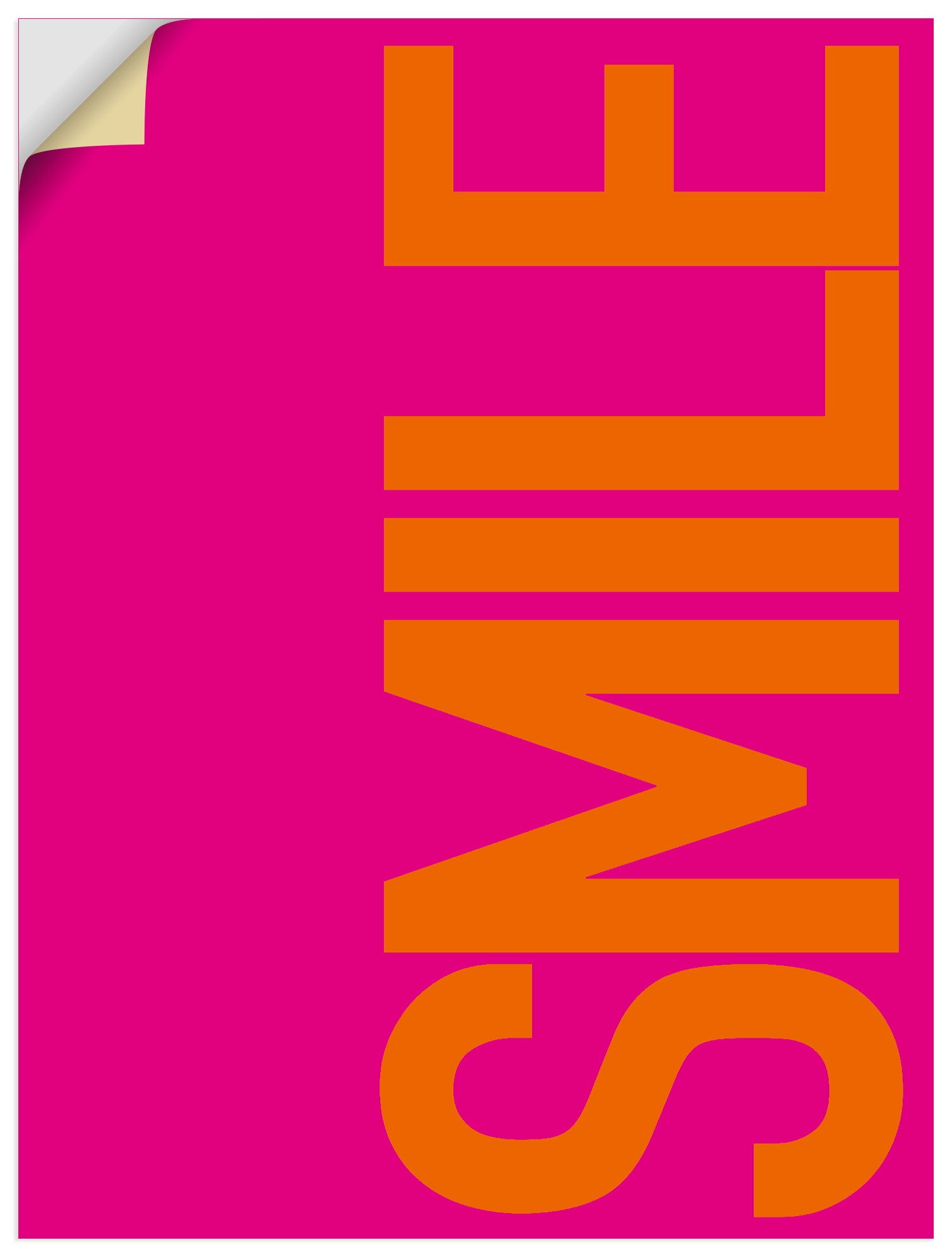 Artland Wandbild Smile, Sprüche & Texte (1 St), als Alubild, Leinwandbild, Poster, Wandaufkleber in verschied. Größen