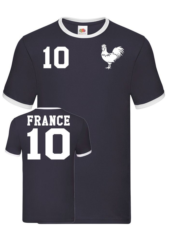 Frankreich T-Shirt Trikot Fußball EM France Sport Blondie Weltmeister & Herren Brownie