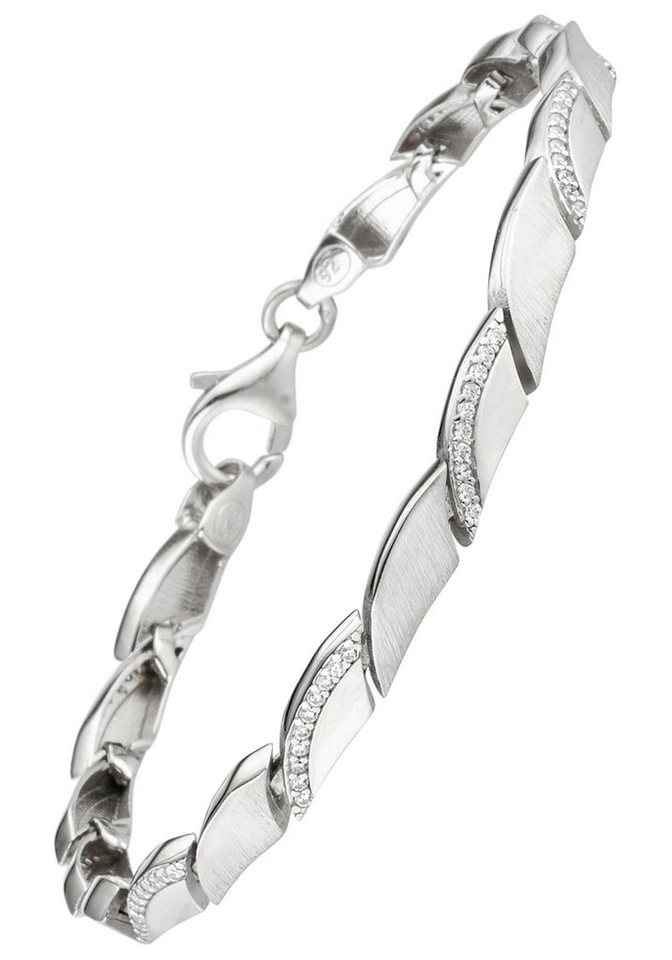 JOBO Armband, 925 Silber mit 80 Zirkonia 19 cm