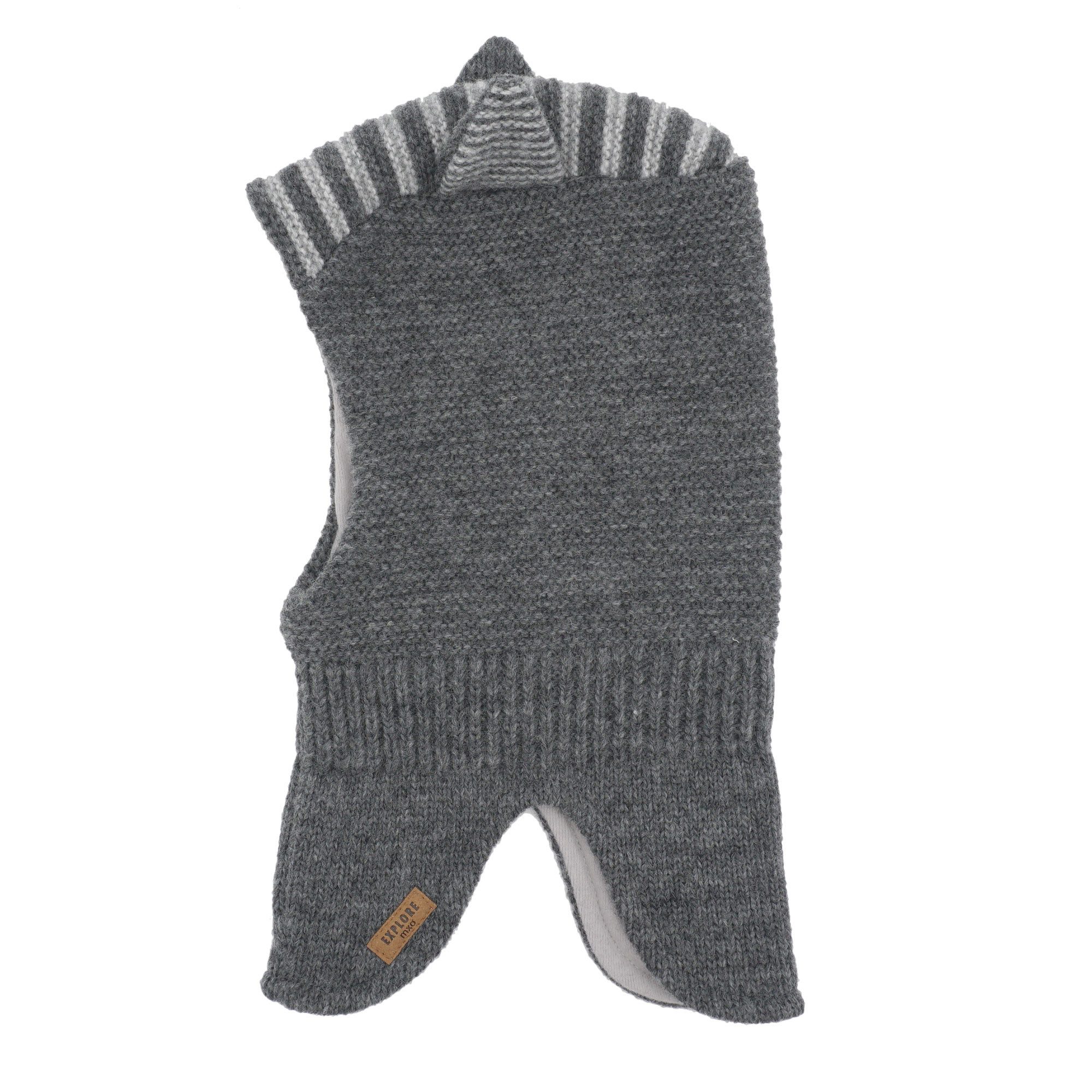 MAXIMO Schlupfmütze Wollanteil, gestrickt, gefüttert, mit Öhrchen