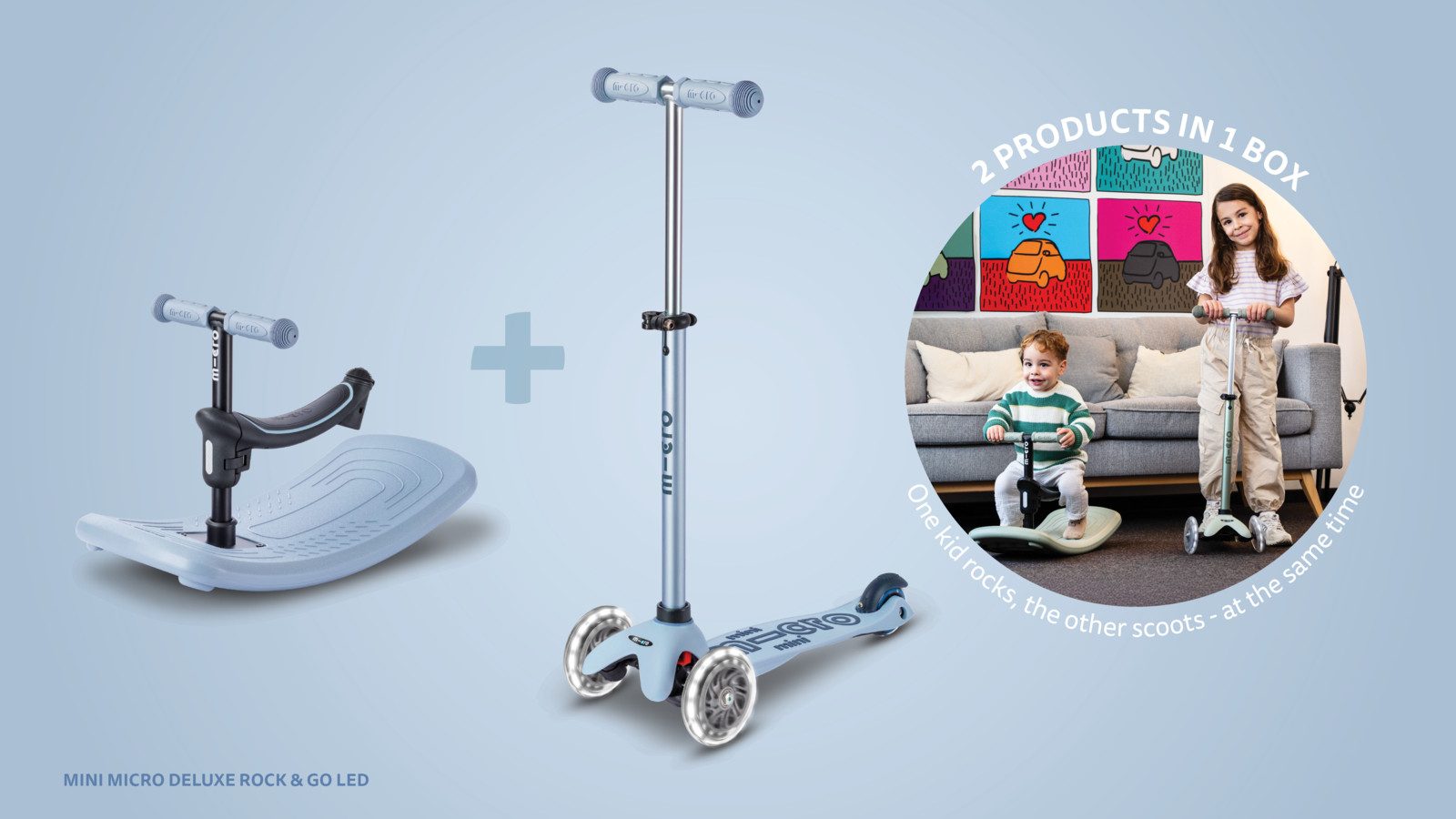 Micro Miniscooter mini micro deluxe rock & go LED