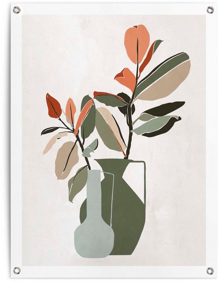 Reinders! Poster Vase mit Blumen, Aufhängung mittels Schrauben, Haken oder  Gummibändern