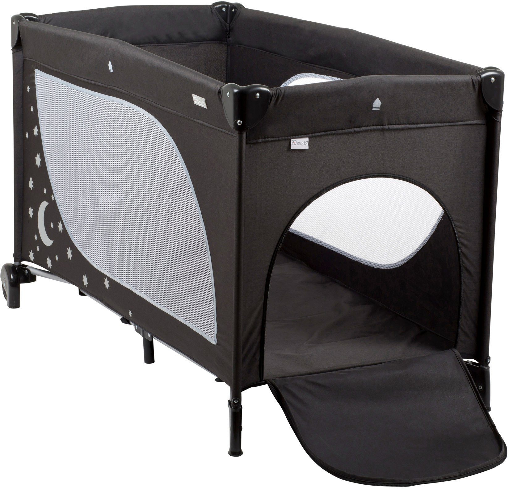 BabyGo Baby-Reisebett Moonstars, black