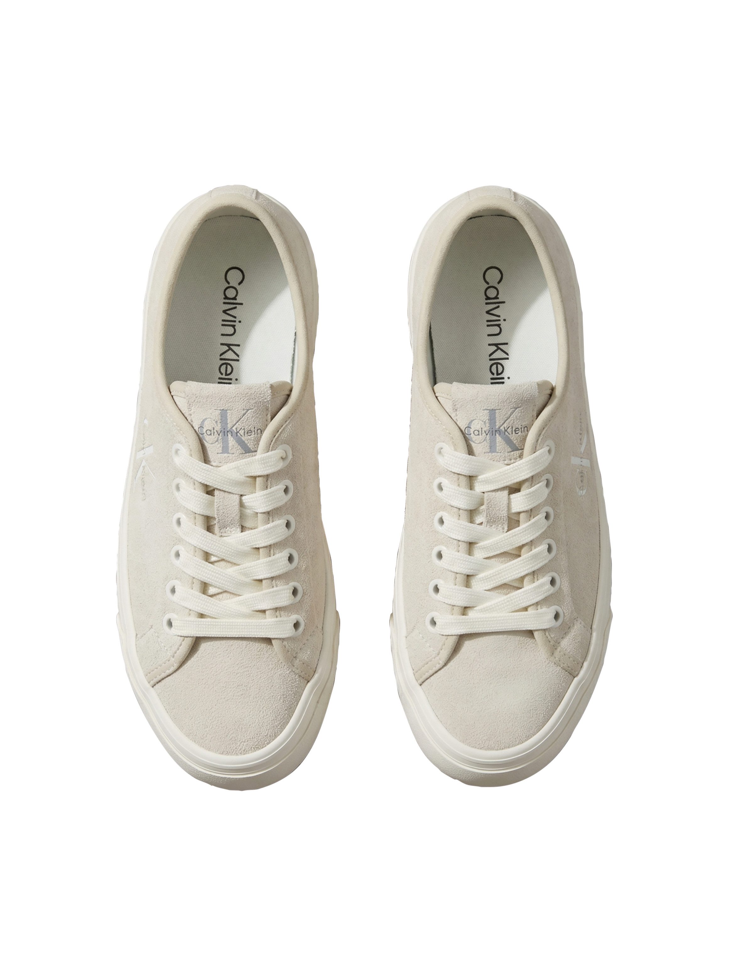 Calvin Klein VULC FLATF LACEUP SUEDE Plateausneaker Freizeitschuh, Schnürschuh, Halbschuh mit seitlichem Logoschriftzug – Bild 4 von 5