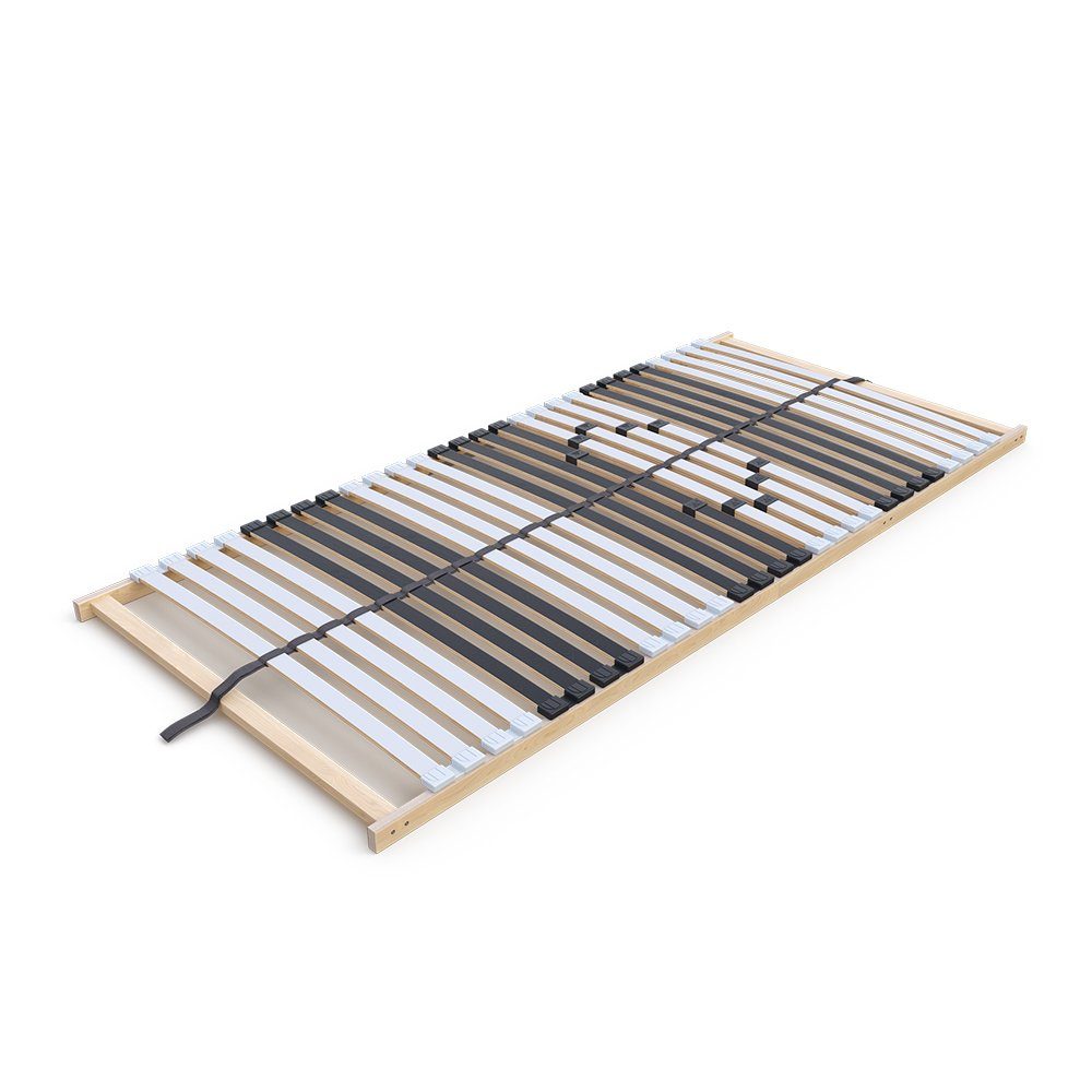 Lattenrost, Weiß/Schwarz, 90x200 cm 28 Federholzleisten, VitaliSpa®, Kopfteil nicht verstellbar, Fußteil nicht verstellbar