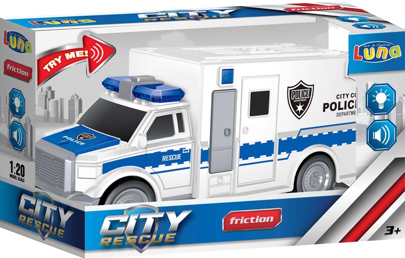Diakakis Spielzeug-Polizei Fahrzeug LKW City Rescue günstig online kaufen