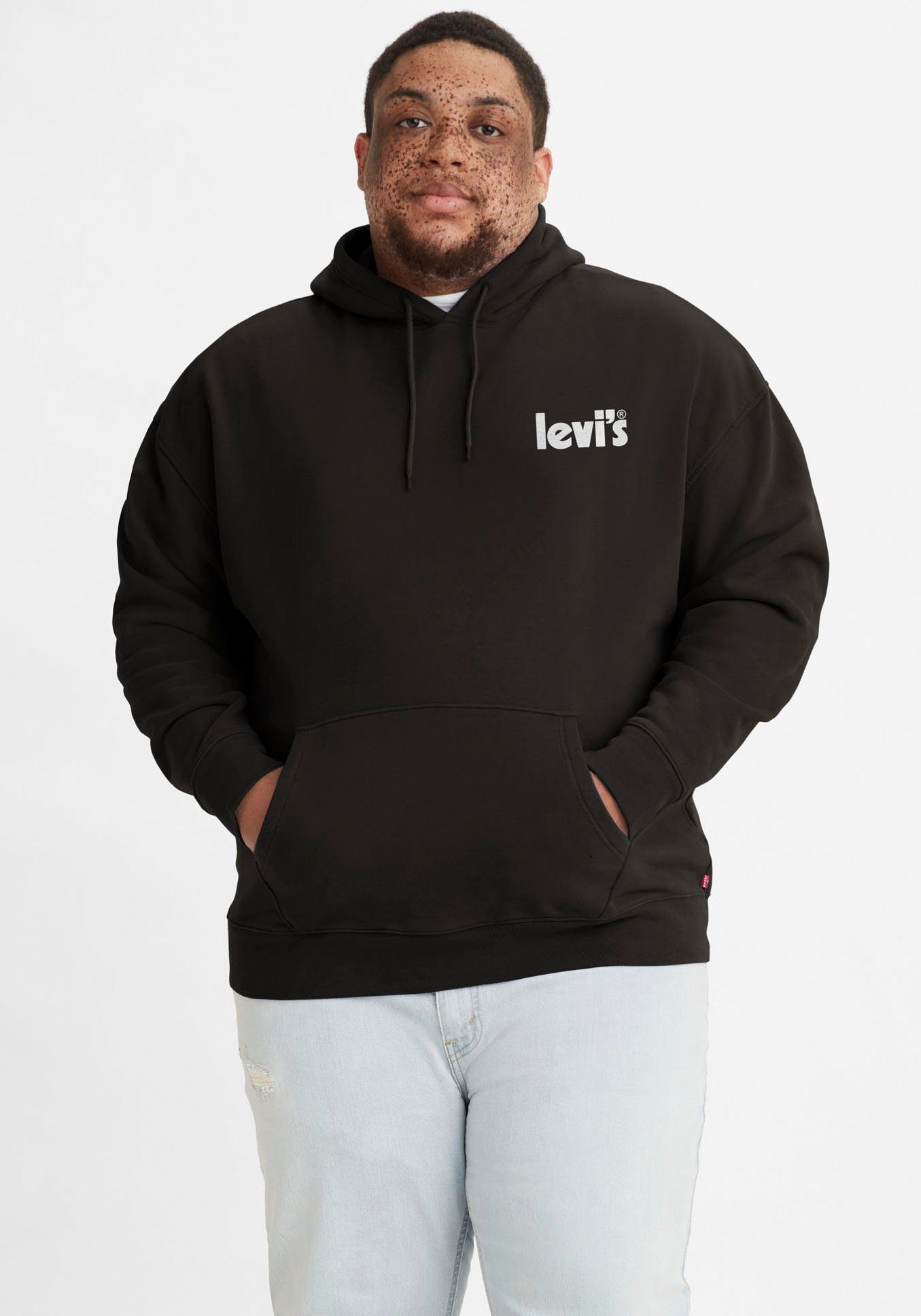 BIG Hoodie GRAPHIC RELAXED Levi's® Plus Schultern überschnittenen schwarz mit