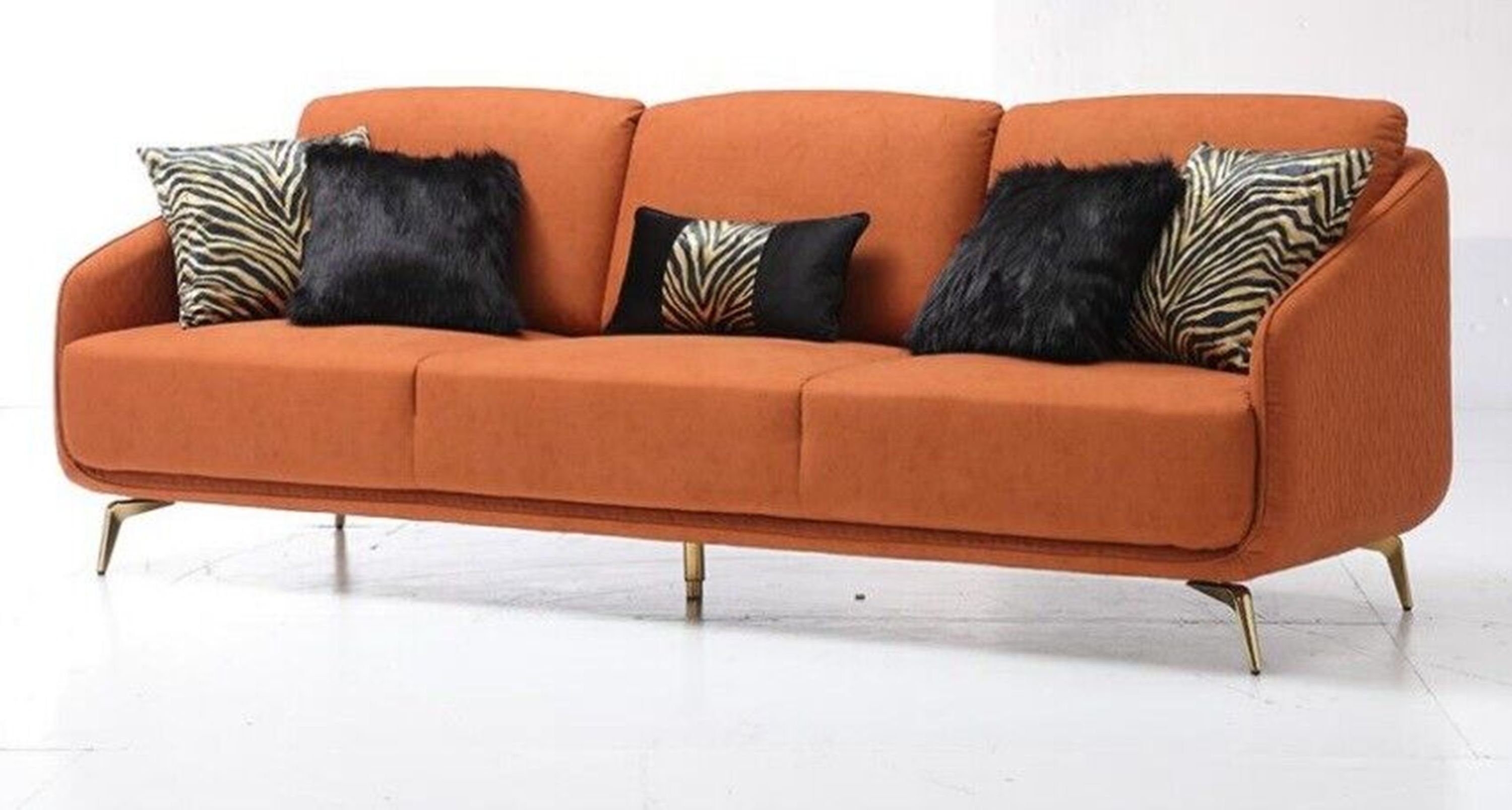 JVmoebel Sofa Stillvolle luxus Sofagarnitur Europe Made in Design Edelstahl Neu, 3+2+1 Sitzer