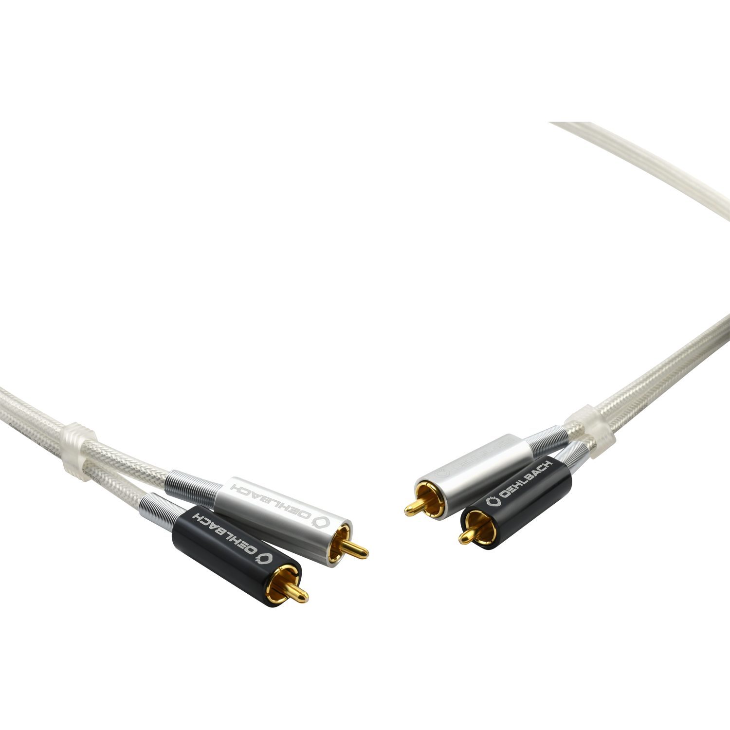 OEHLBACH Silver Express NF Audio-Cinchkabel Audio-Kabel, 2 x Cinch, 2 x Cinch (50 cm), Flexibel, Hochwertiges Kupfer