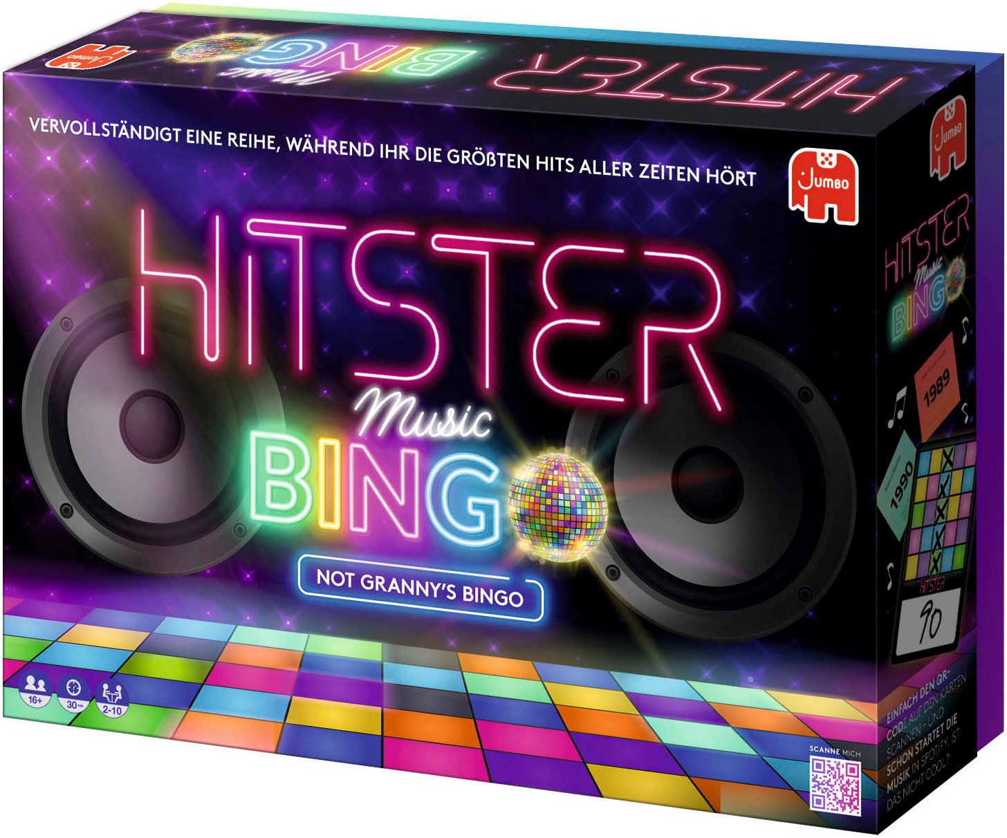 Jumbo Spiele Spiel Hitster Musik Bingo, Familienspiel