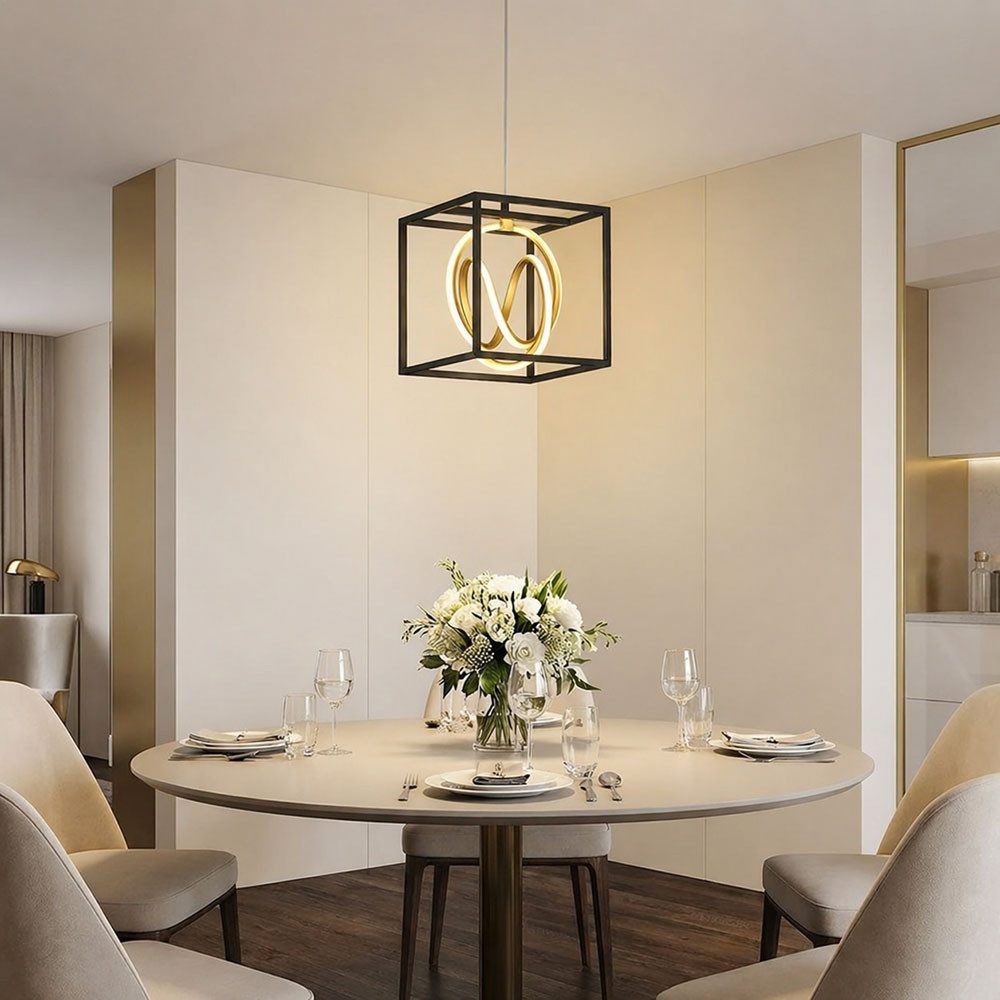 FISCHER & HONSEL LED-Hängeleuchte, LED-Leuchtmittel fest verbaut, Kaltweiß, Warmweiß, Neutralweiß, Tageslichtweiß, Farbwechsel, LED Pendellampe Hängelampe Wohnzimmerleuchte dimmbar Fernbedienung