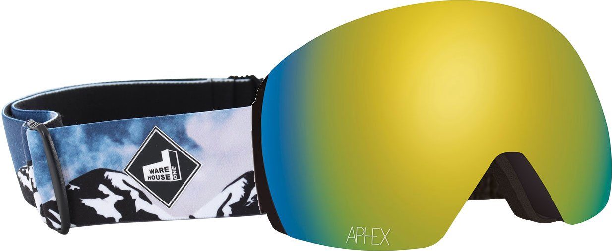 Aphex Snowboardbrille APHEX Magnet Schneebrille mountain + THE Glas STYX ONE strap EDITION