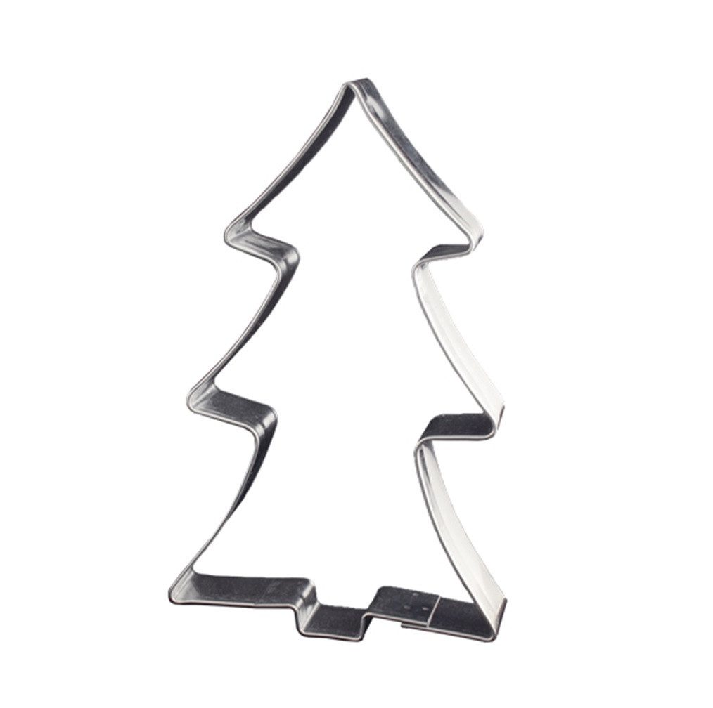 LARES Ausstechform 1106, Tannenbaum 18cm, Weißblech, Riesen Ausstechformen für Weihnachten - Made in Germany