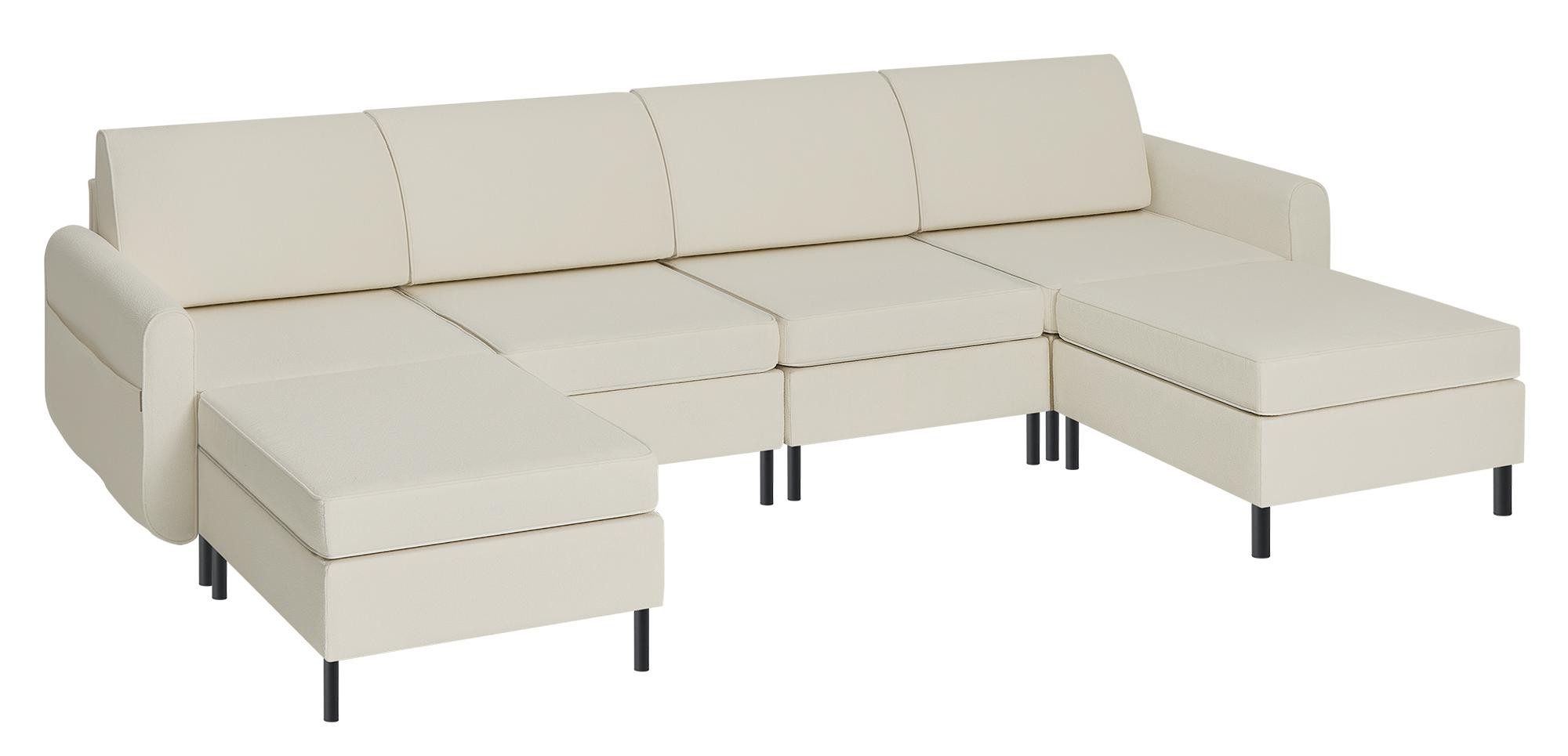 VASAGLE Wohnlandschaft, 6 Teile, Modulares Sofa, günstig online kaufen