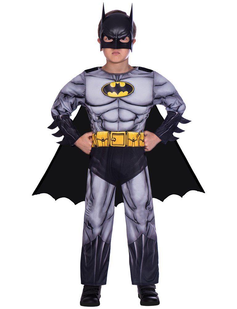 Kostüm Batman Classic Kostüm für Jungen - Schwarz Grau, Kinderkostüm