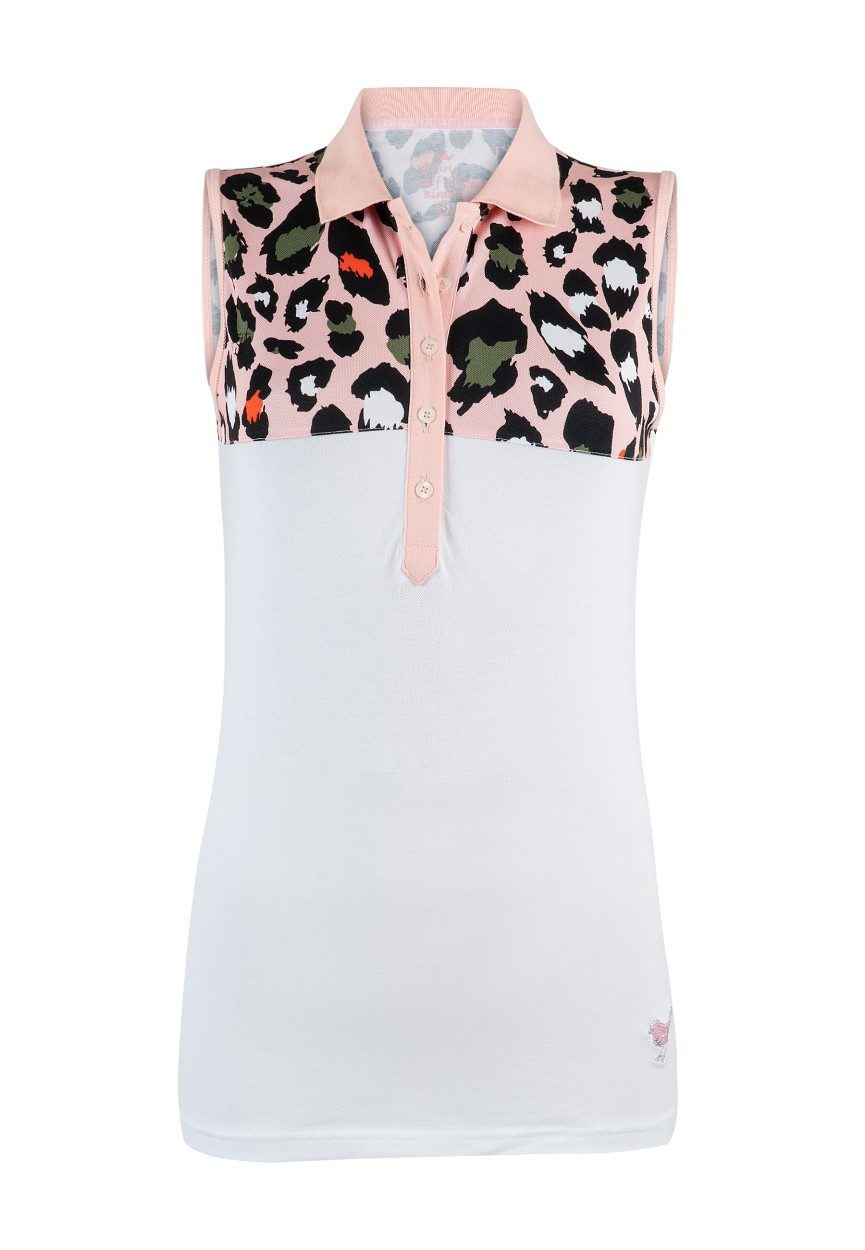 girls golf Poloshirt Girls Golf Polo 'Camolike' Sleeveless Damen