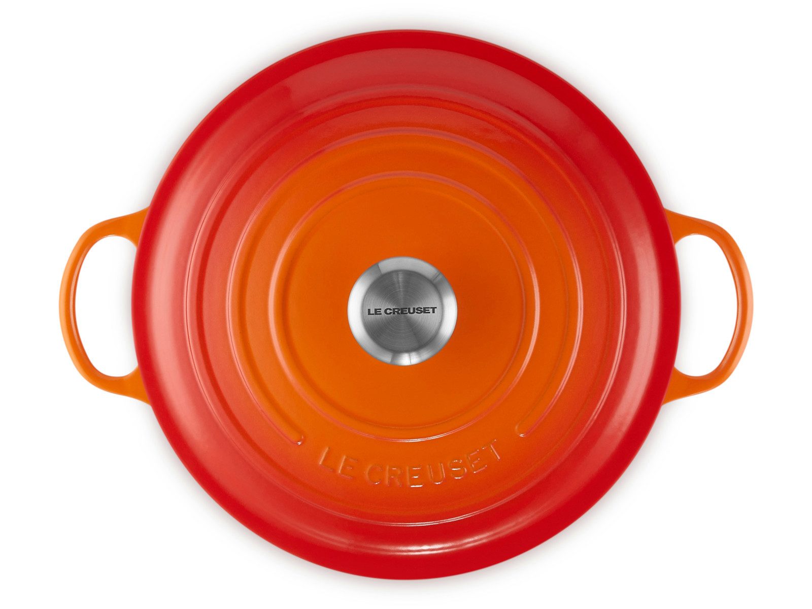 LE CREUSET Bräter Bräter La Marmite Signature rund ofenrot 28cm, Emailliertes Gusseisen
