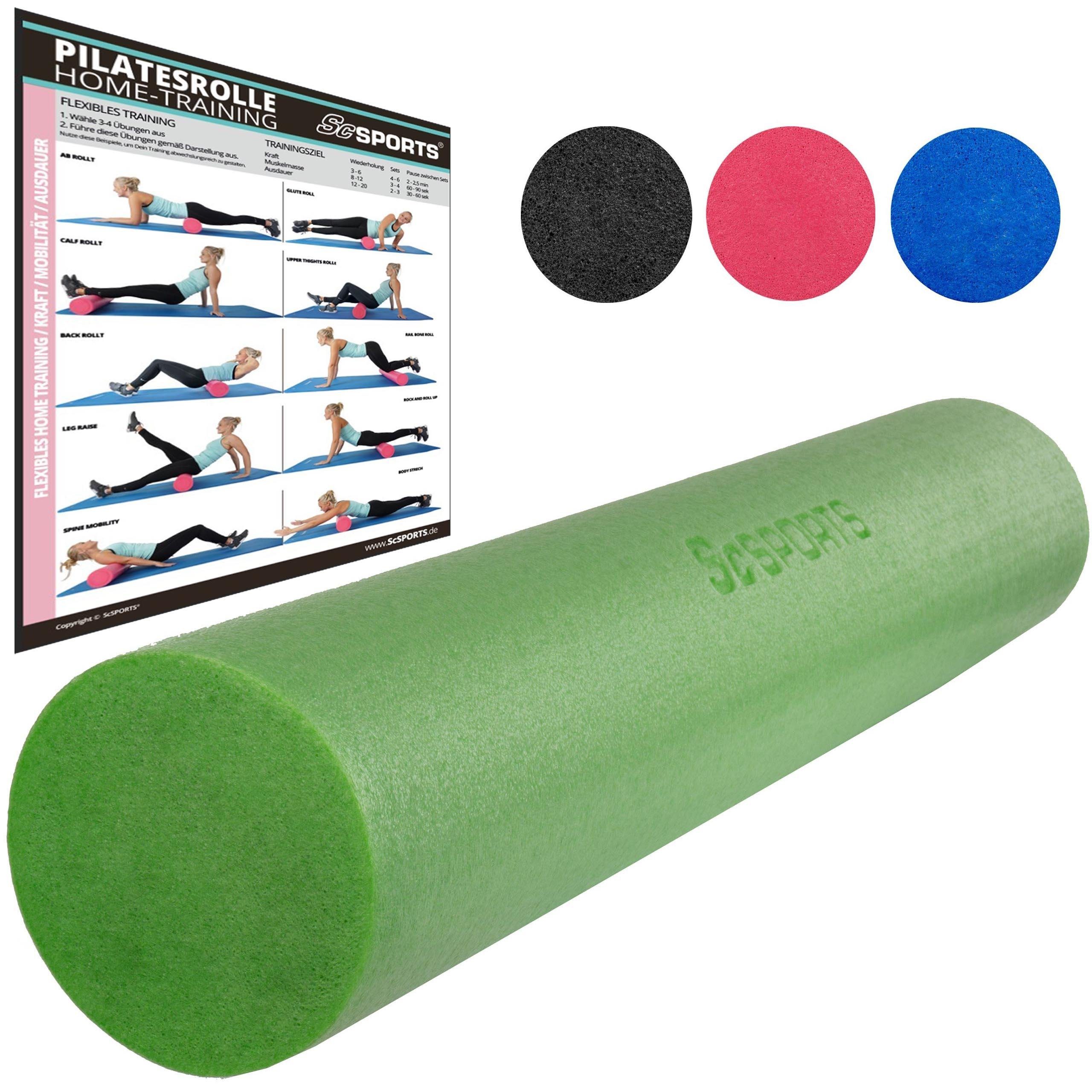 ScSPORTS® Massagerolle Fitnessrolle Massagerolle Faszienrolle Pilates Yoga Rolle Foam Roller