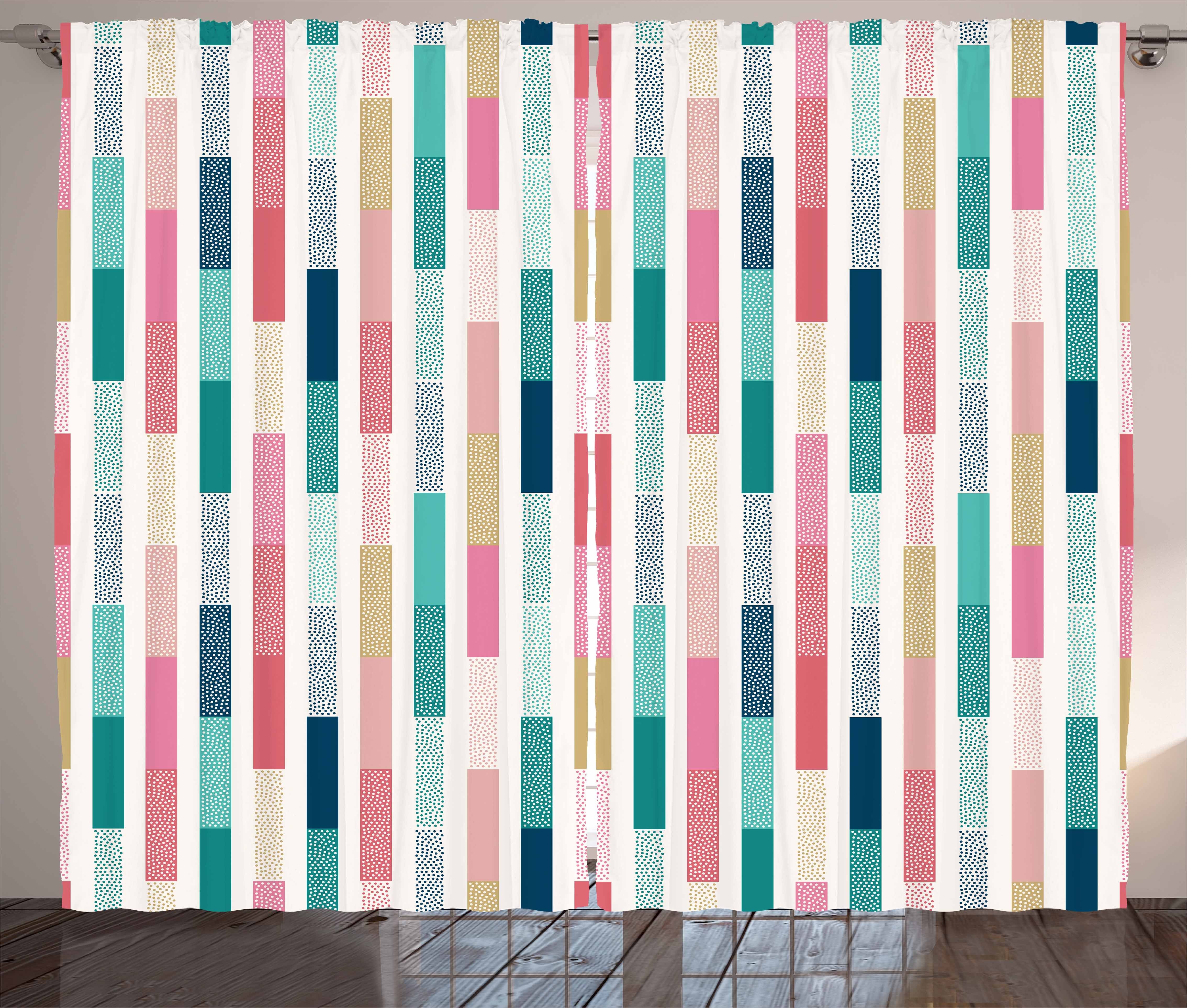 Farbe mit Stripes Abstrakt Schlaufen Kräuselband Abakuhaus, Vorhang Haken, Avantgarde Gardine und Schlafzimmer